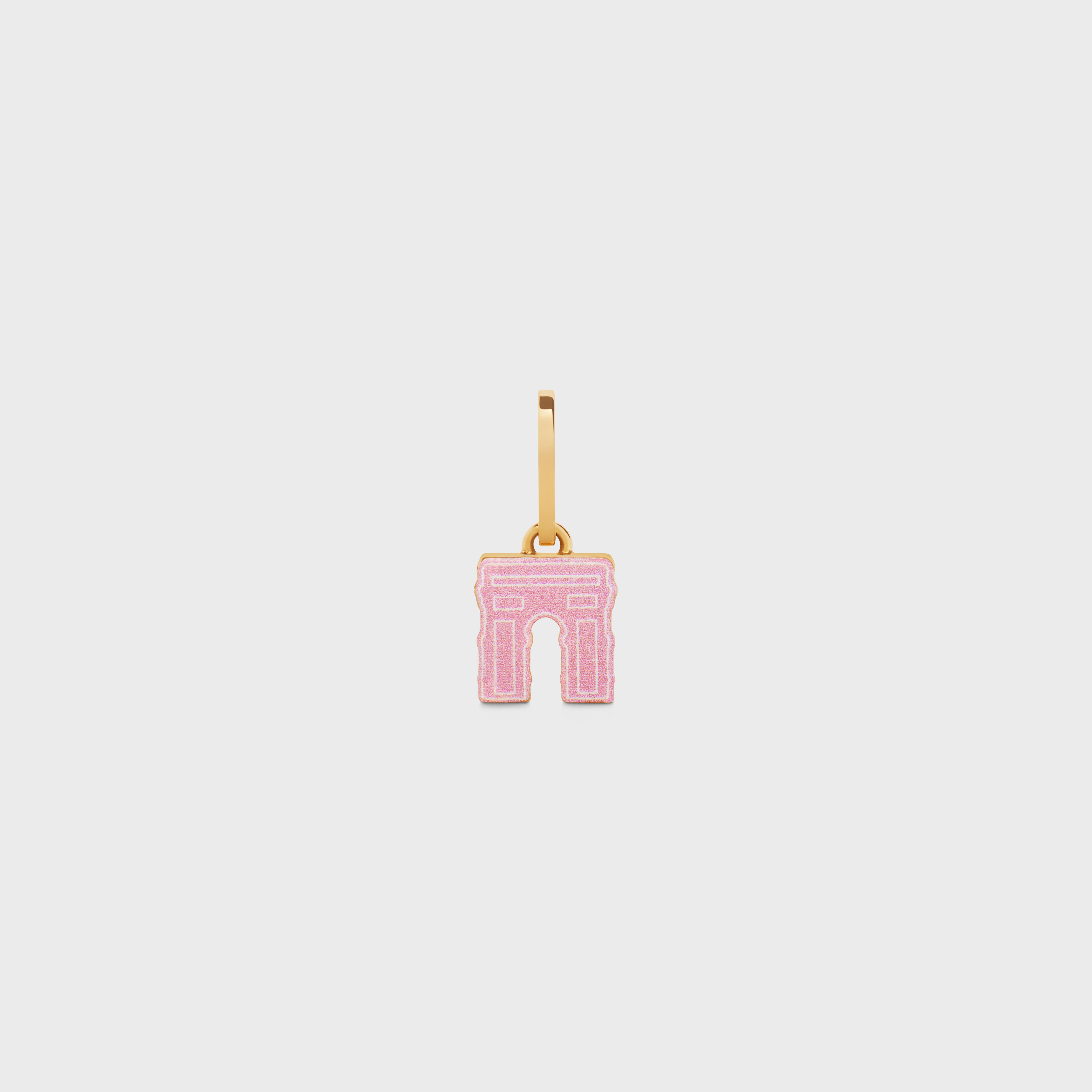 Celine Separables Arc de Triomphe Pendant in Brass with Gold Finish and Digital Print - 1