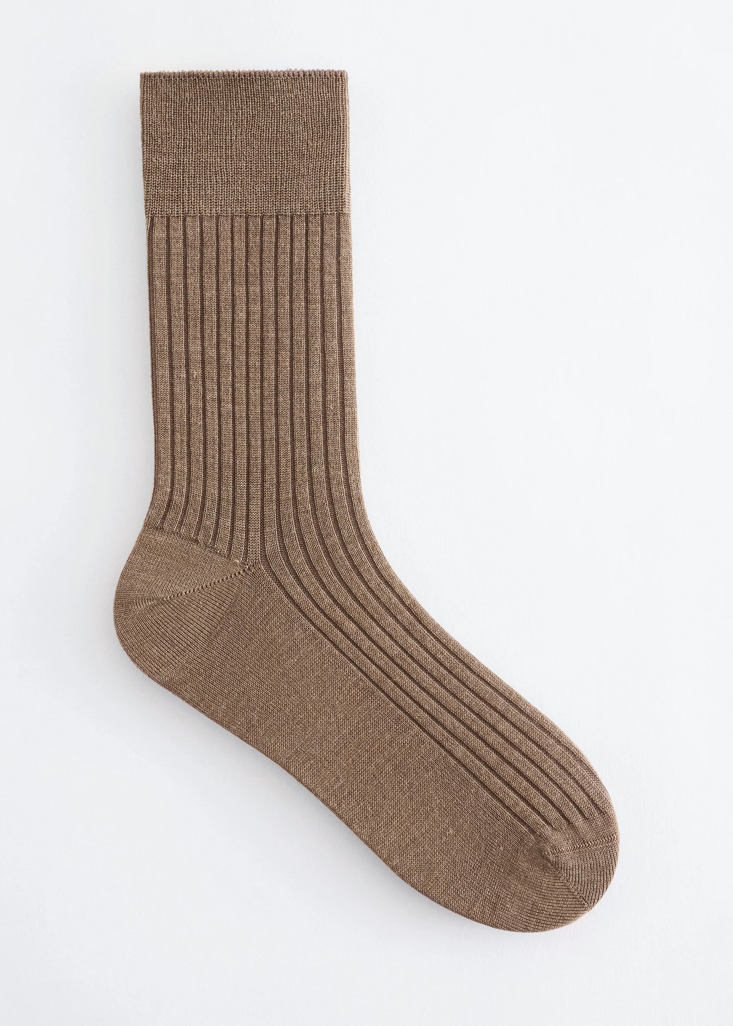 Ribbed Silk Socks - 1