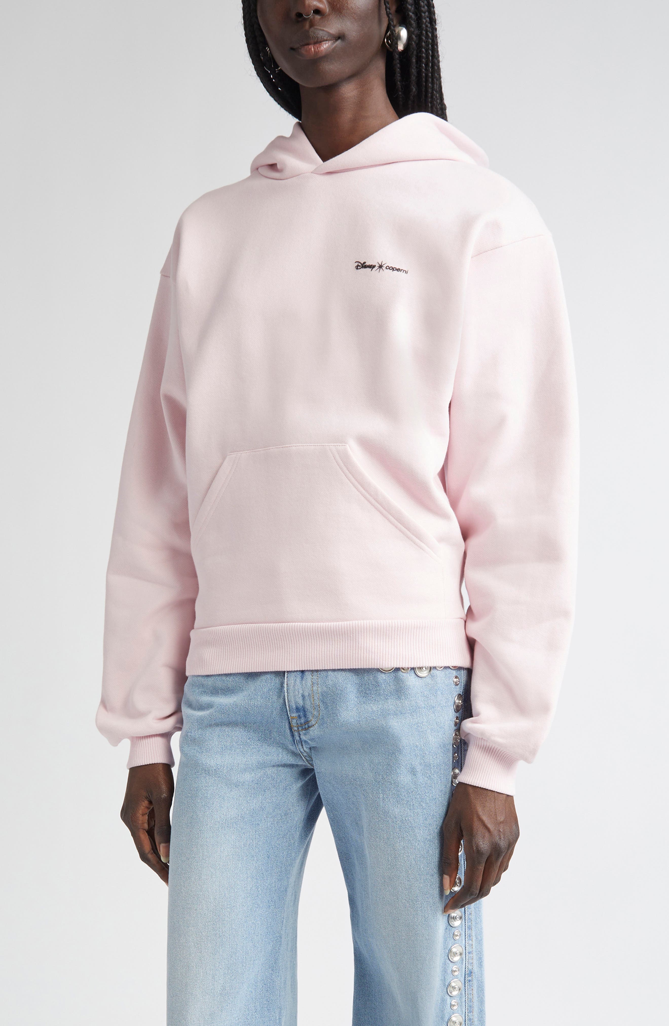 Coperni x Disney Crown Fleece Logo Hoodie in Pink at Nordstrom - 1