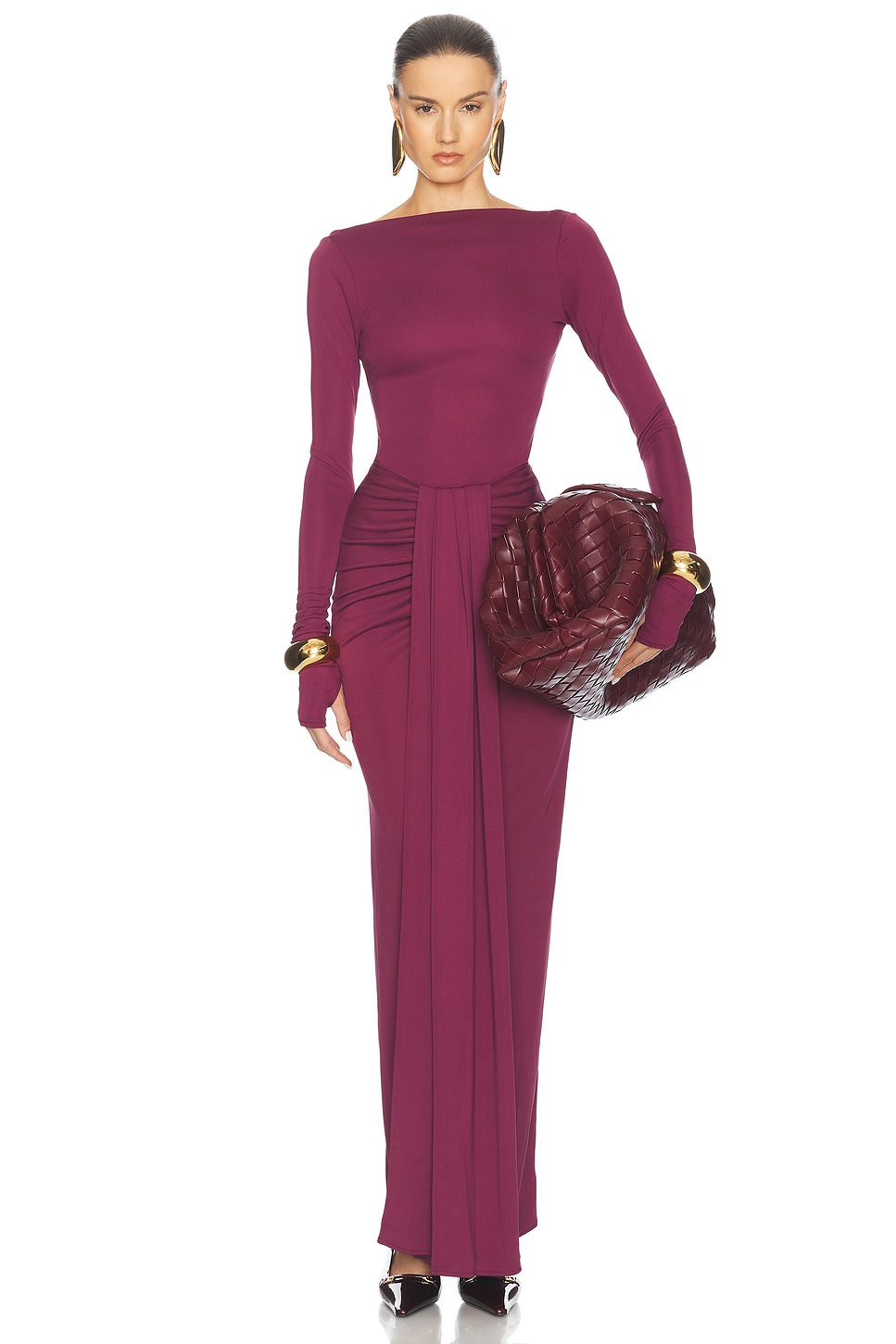 Matte Jersey Long Wrap Skirt - 5