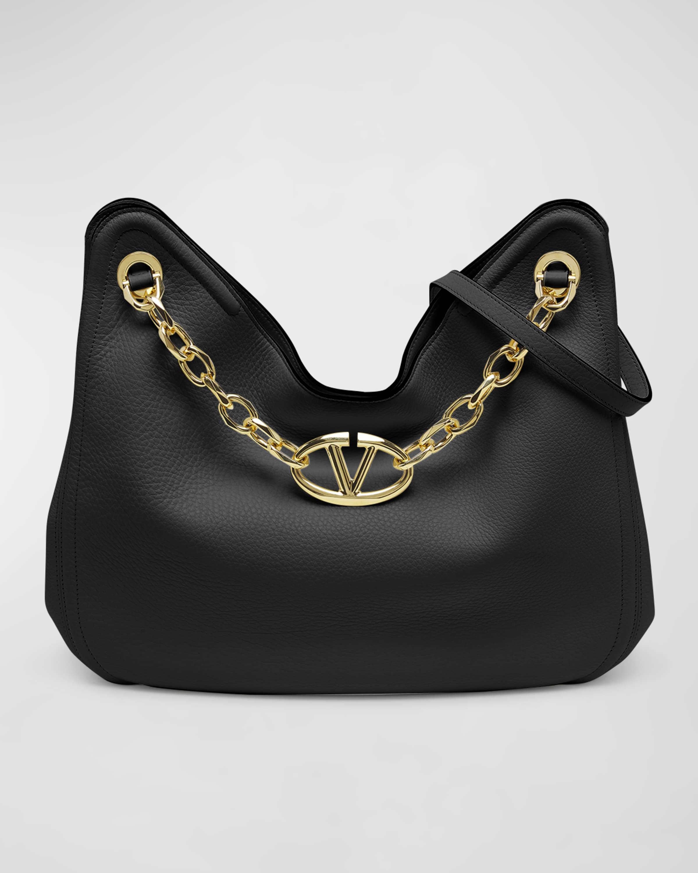 Valentino VLOGO Moon Leather Tote Bag | neimanmarcus
