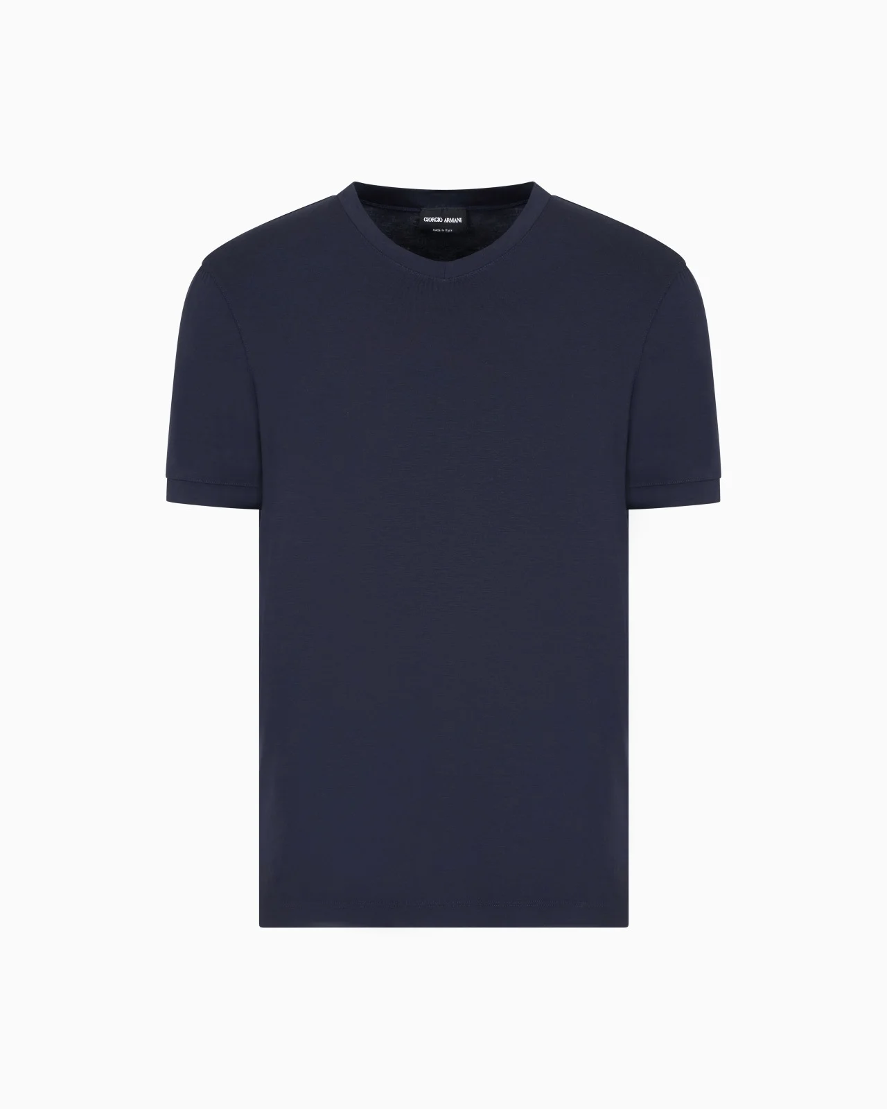 STRETCH VISCOSE JERSEY, V-NECK ICON T-SHIRT - 1