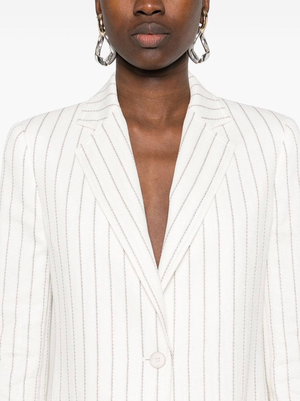 Max Mara Women Linen Blend Single-Breasted Jacket - 4
