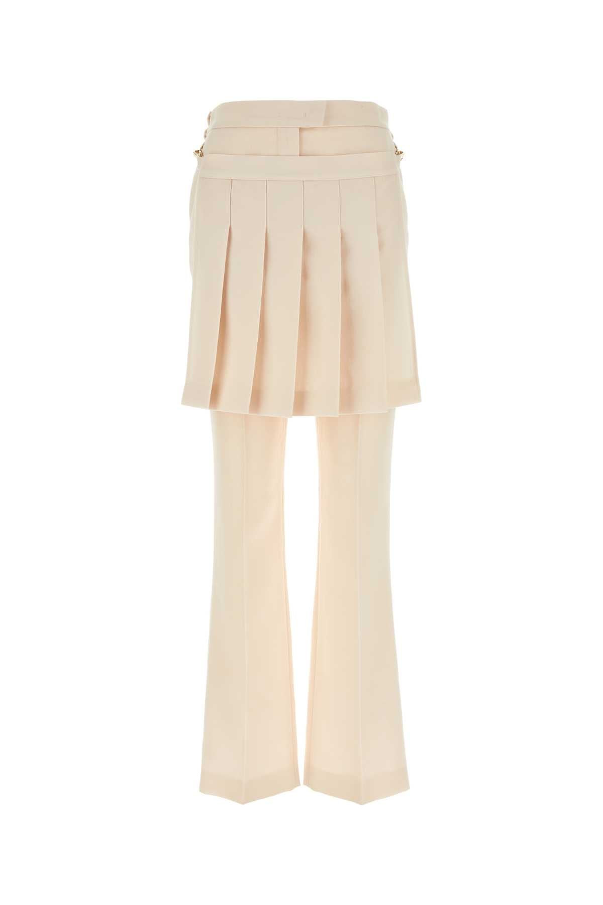 Fendi Women Ivory Wool Pant - 1