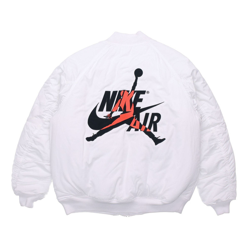 Jordan Air Jordan Wings MA-1 logo Printing Stay Warm Casual Jacket White AV2599-100 outlook