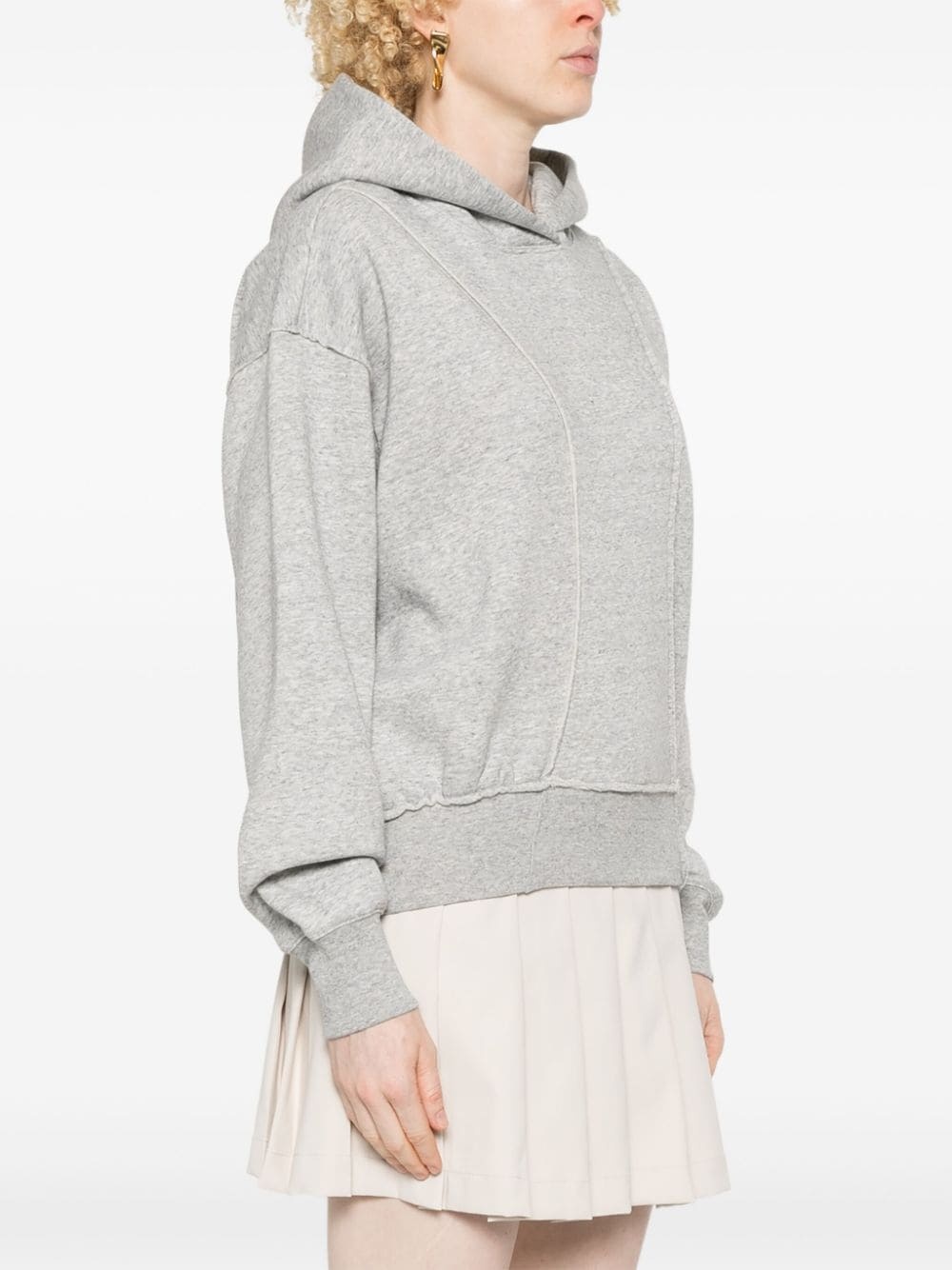 embroidered-logo hoodie - 3