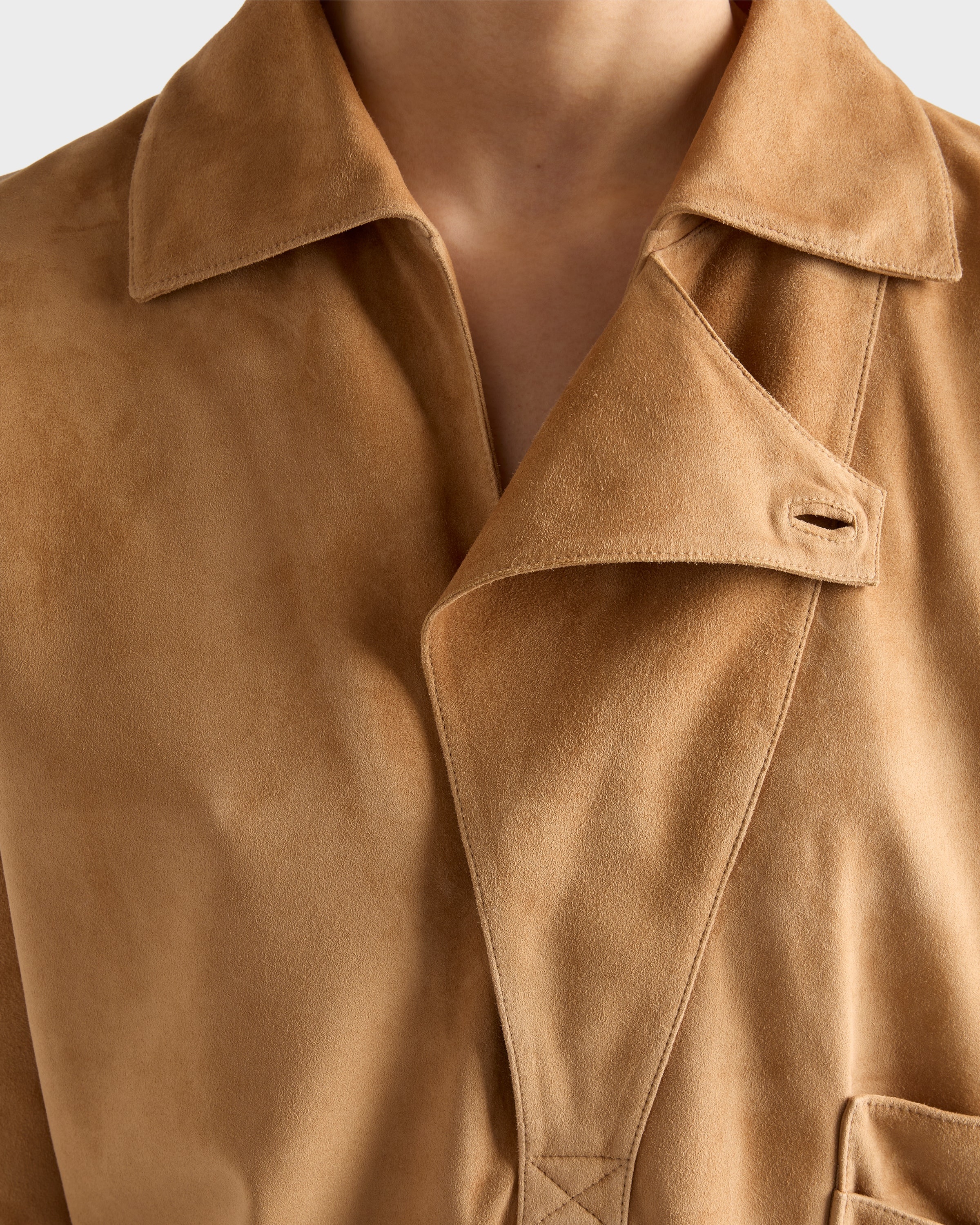 Suede blouson jacket - 4