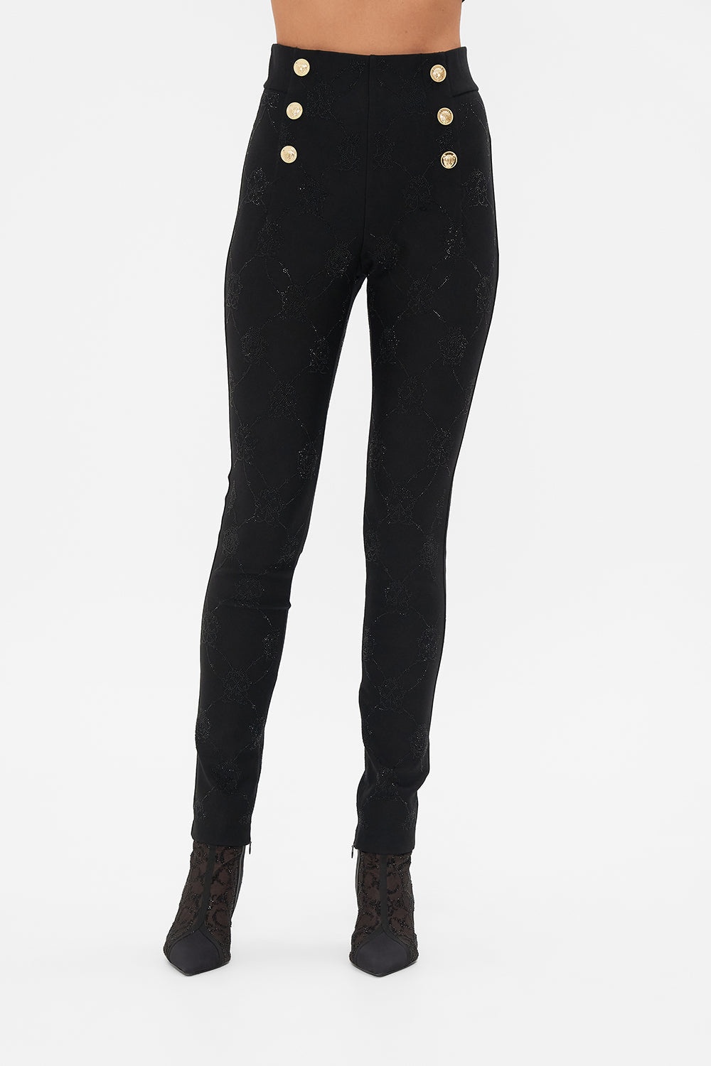 HOTFIX EMBELLISHED PONTE PANT - 5
