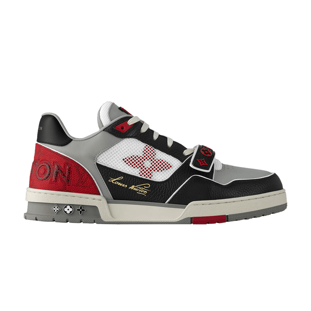 Louis Vuitton Trainer Low 'Velcro Strap - Black Grey Red' - 1