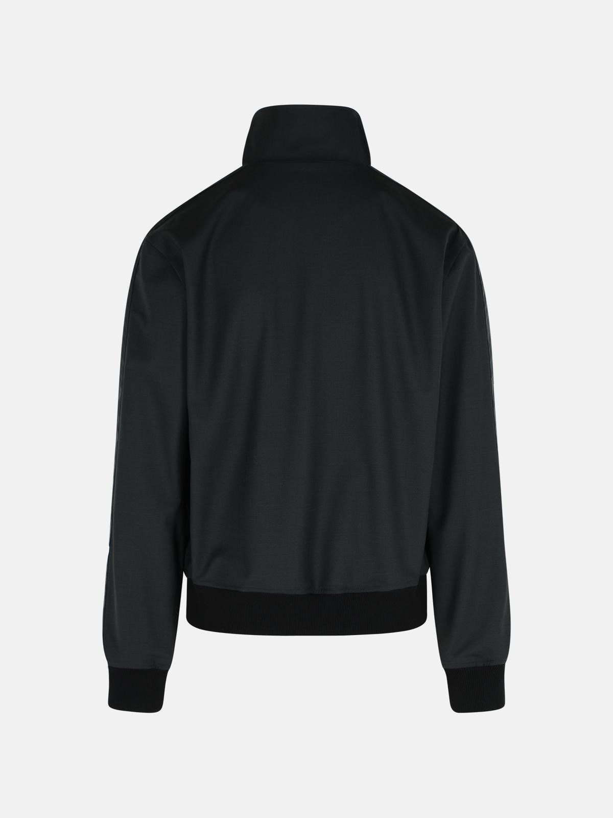 BLACK WOOL BLEND JACKET - 3