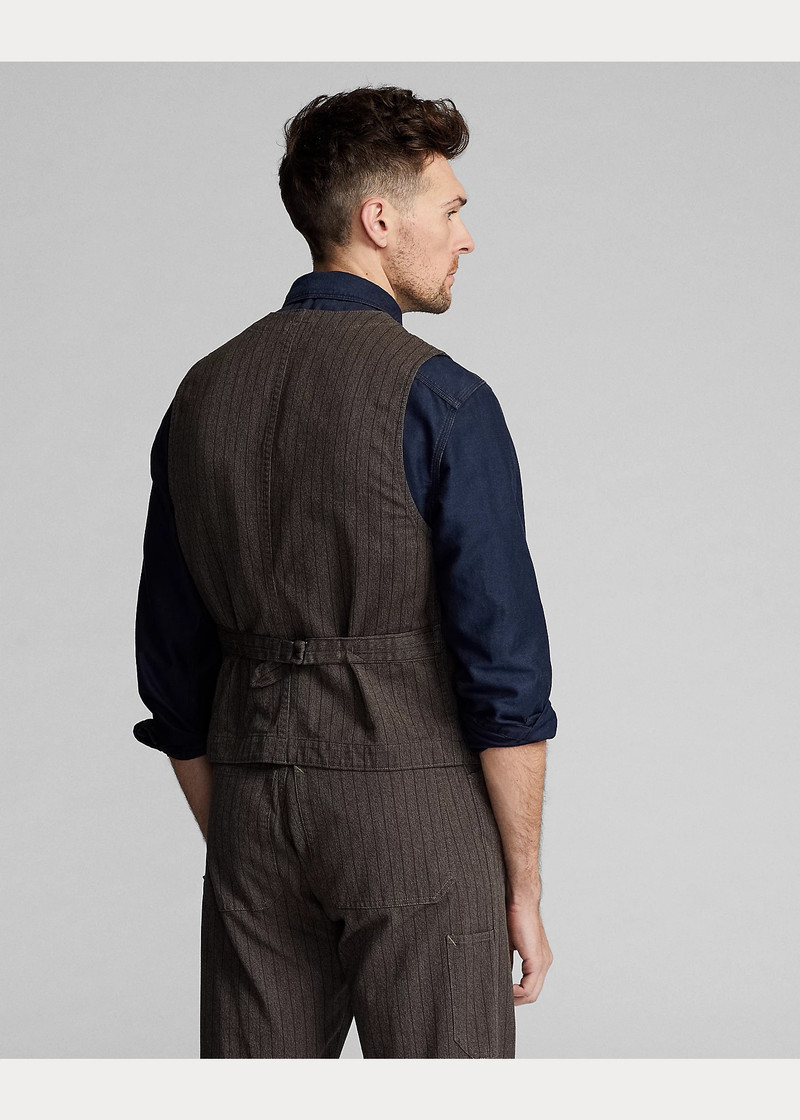 Striped Jaspé Twill Vest 4
