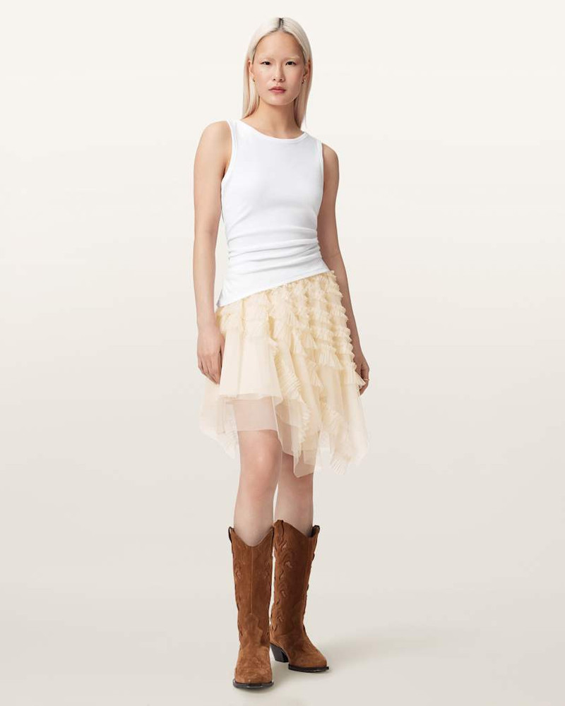 ALLSAINTS JAYDE RUFFLED TULLE MINI SKIRT outlook