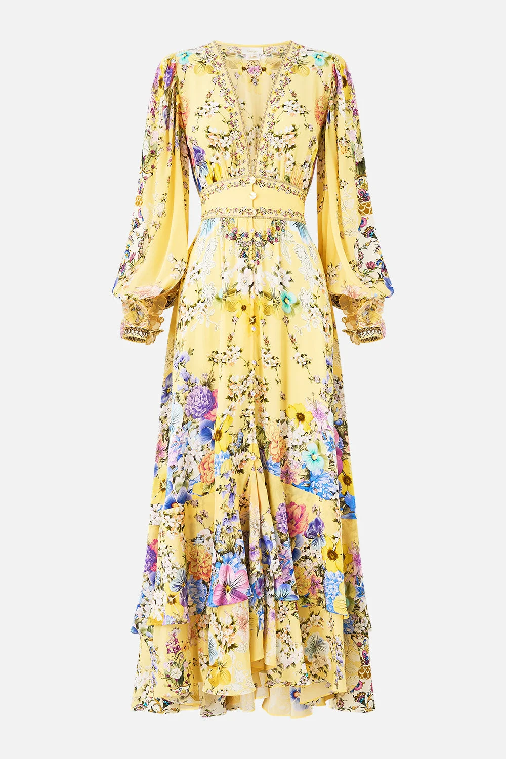 LONG BUTTON FRONT DRESS - 1