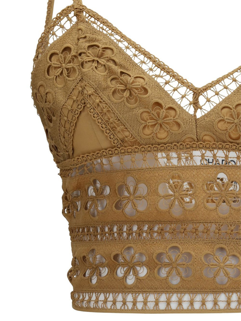 Melie guipure-lace cropped top 3