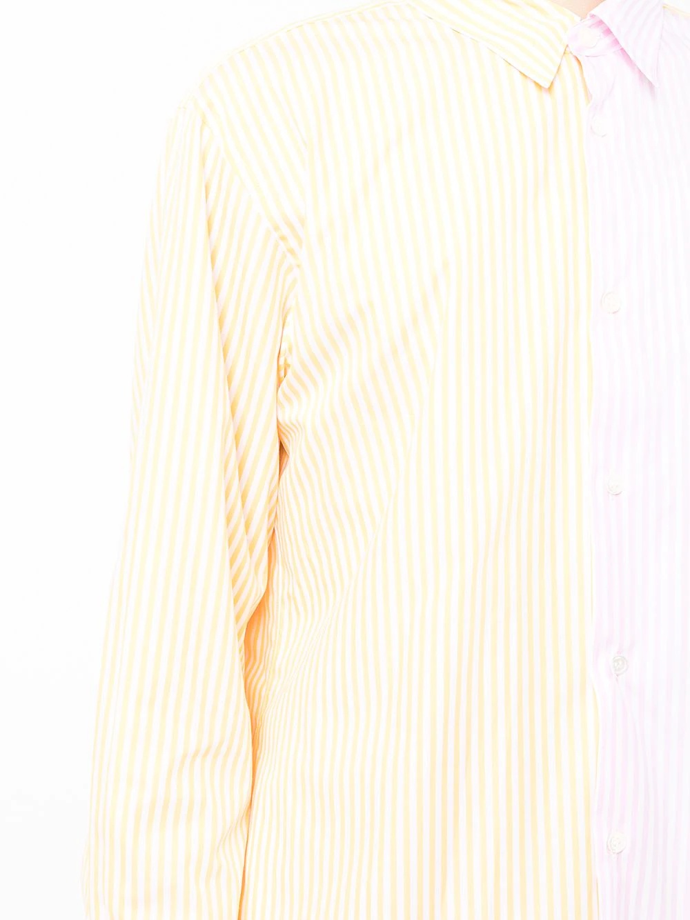 deconstructed striped dress shirt - 5