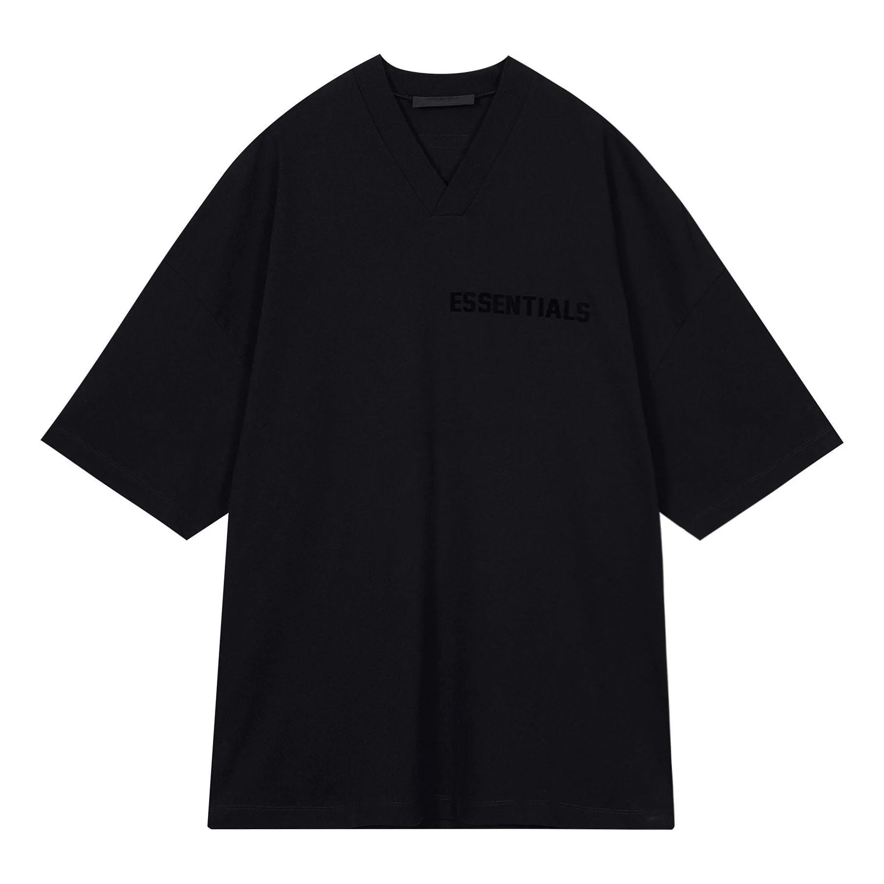 Fear of God Essentials SS23 V-Neck Tee 'Jet Black' 125SP234116F - 1