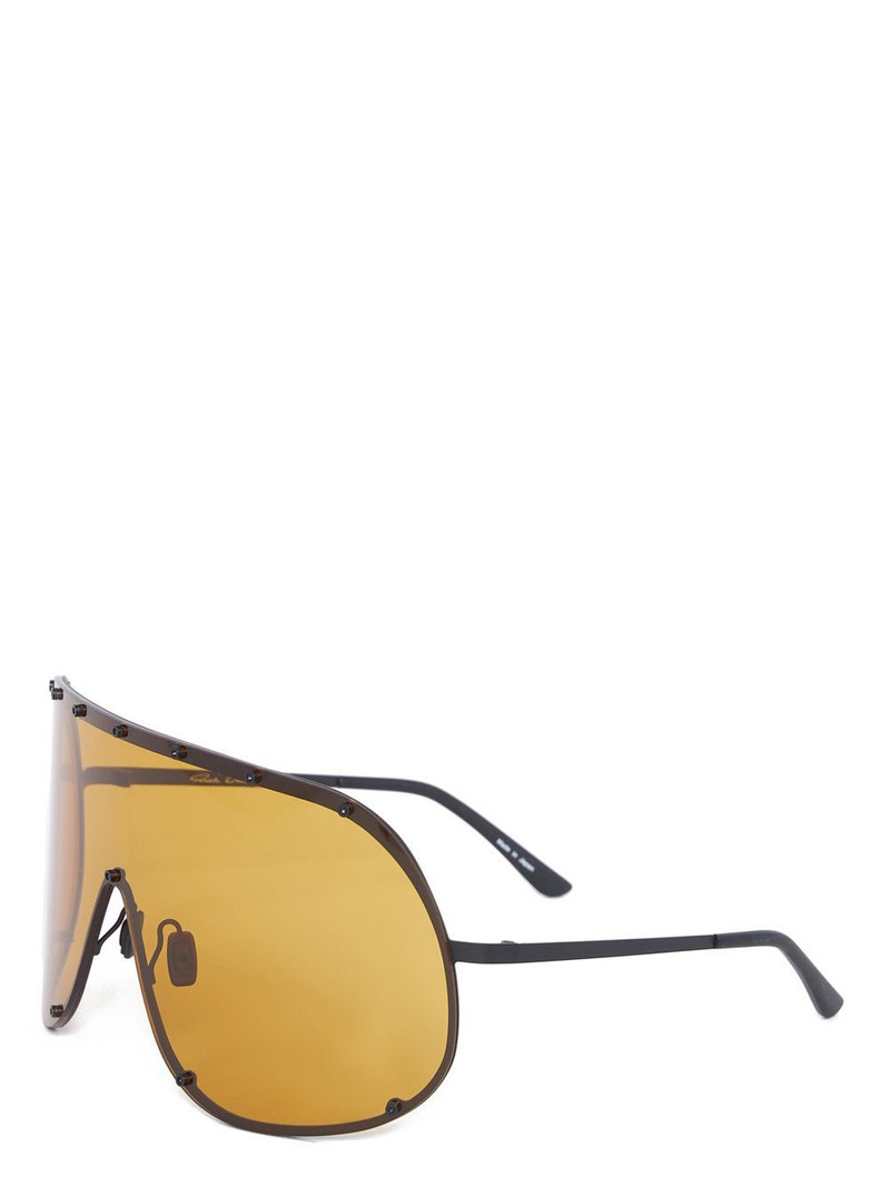 Rick Owens Black & Yellow Shield Sunglasses outlook