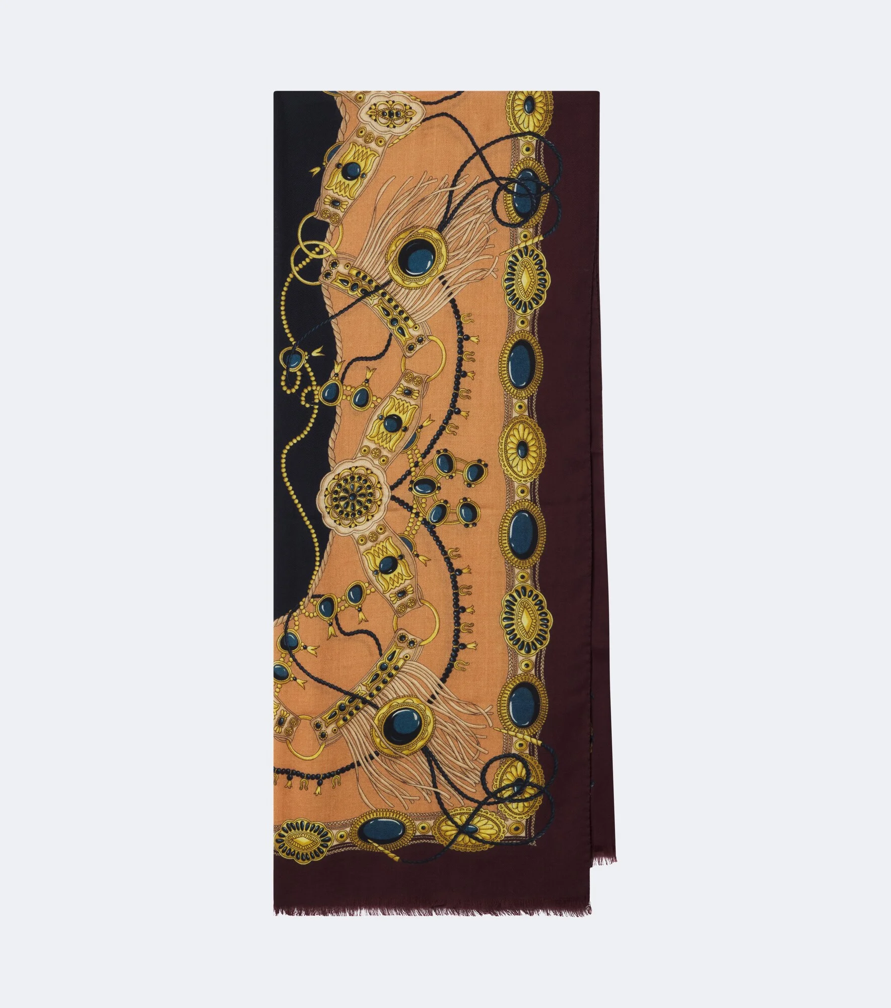Jacquard wool scarf - 1