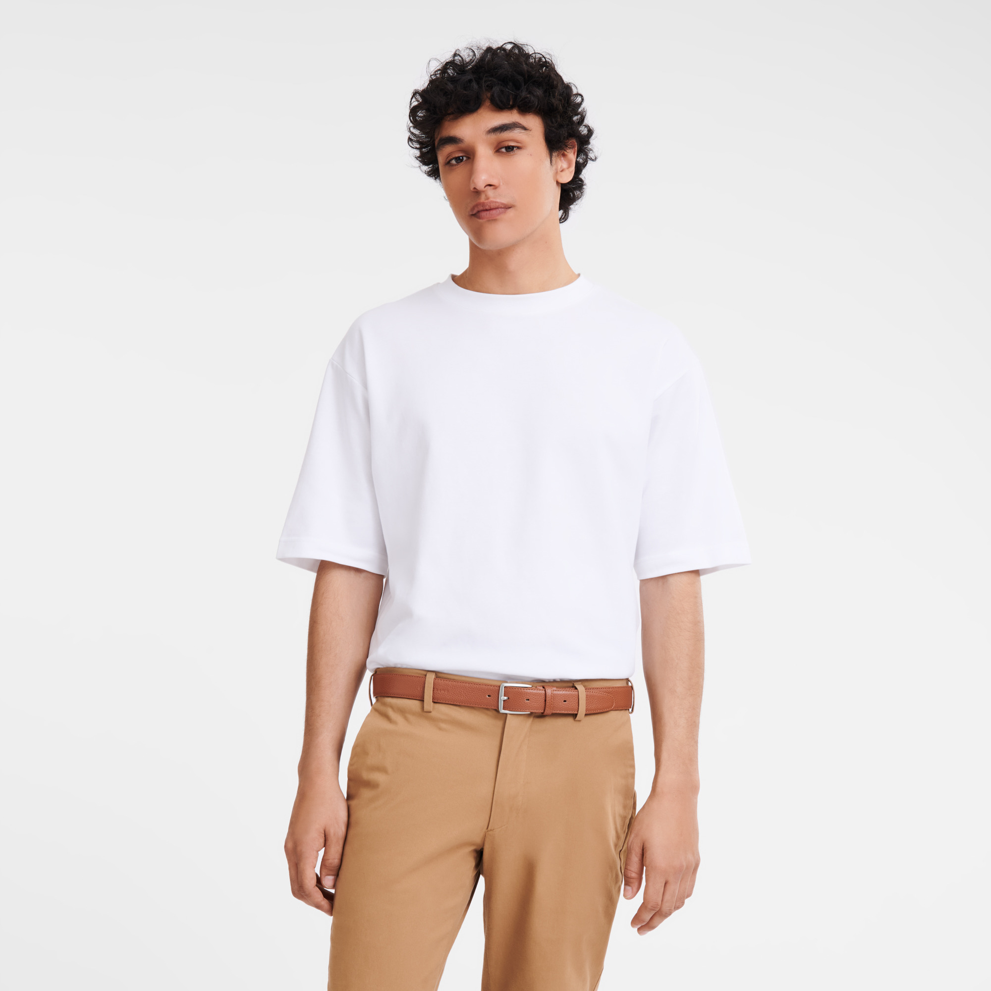 Le Foulonné Men's belt Caramel - Leather - 2