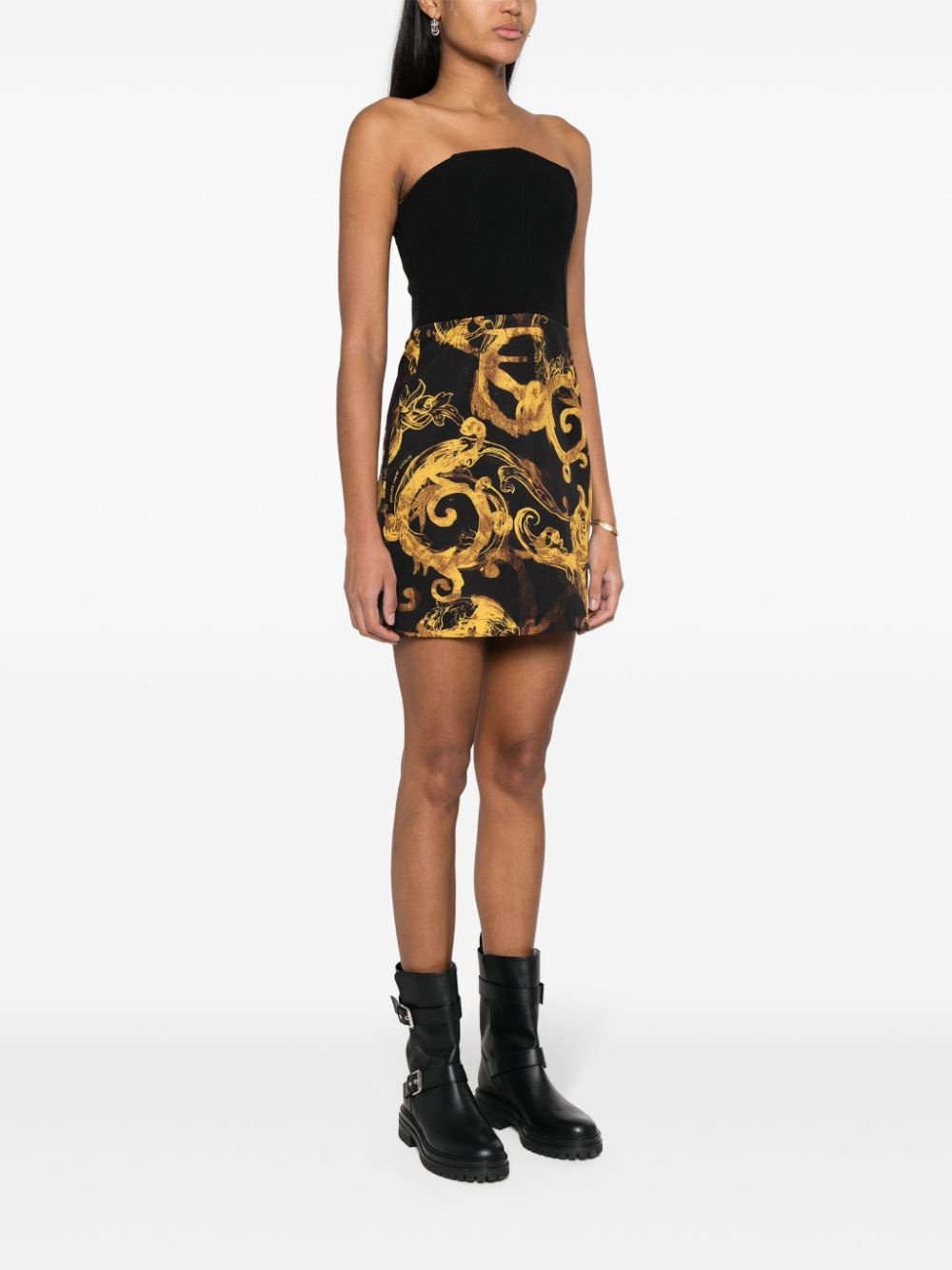 Barocco-print mini dress - 3