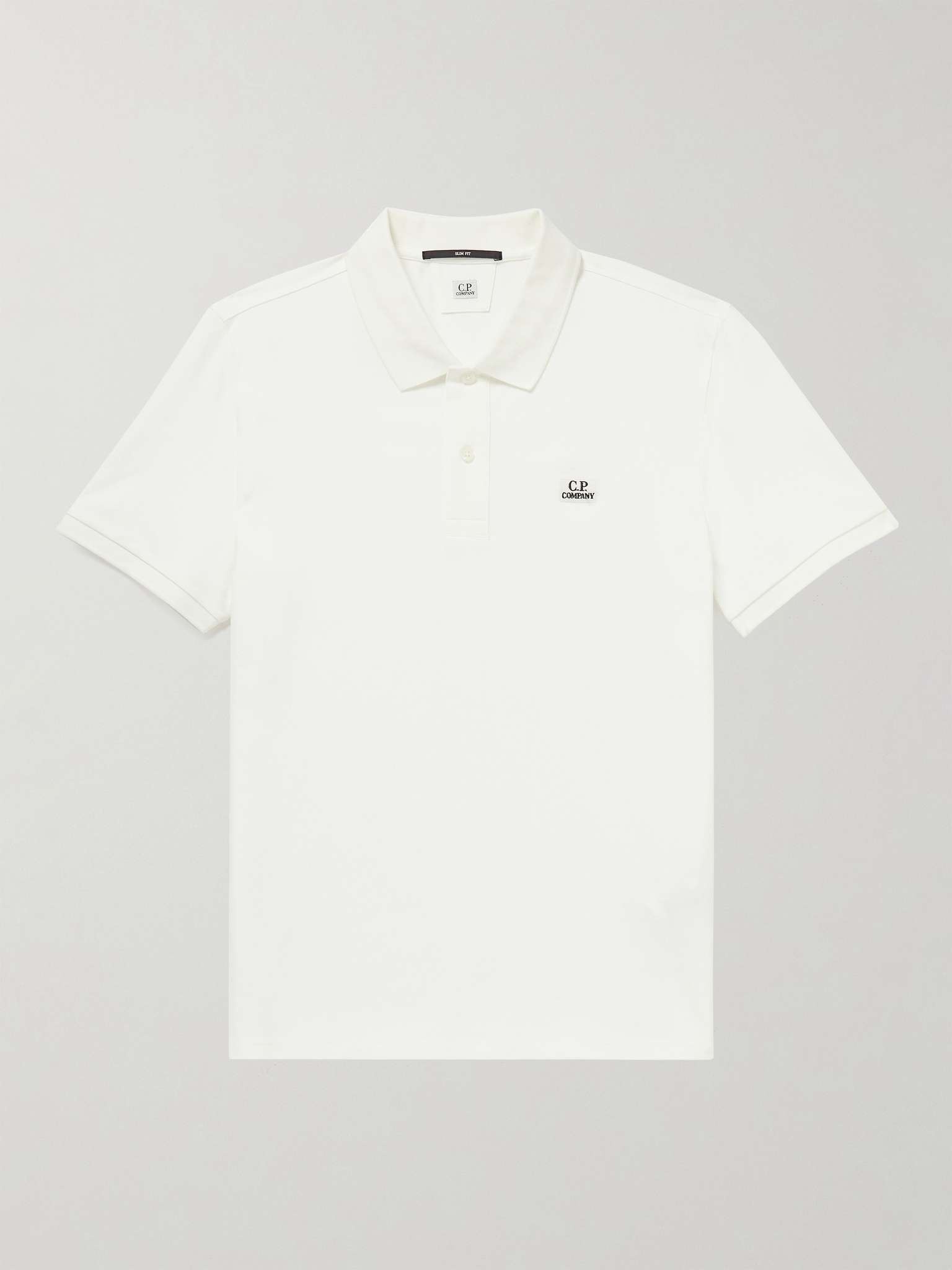 Slim-Fit Logo-Embroidered Stretch-Cotton Piqué Polo Shirt - 1