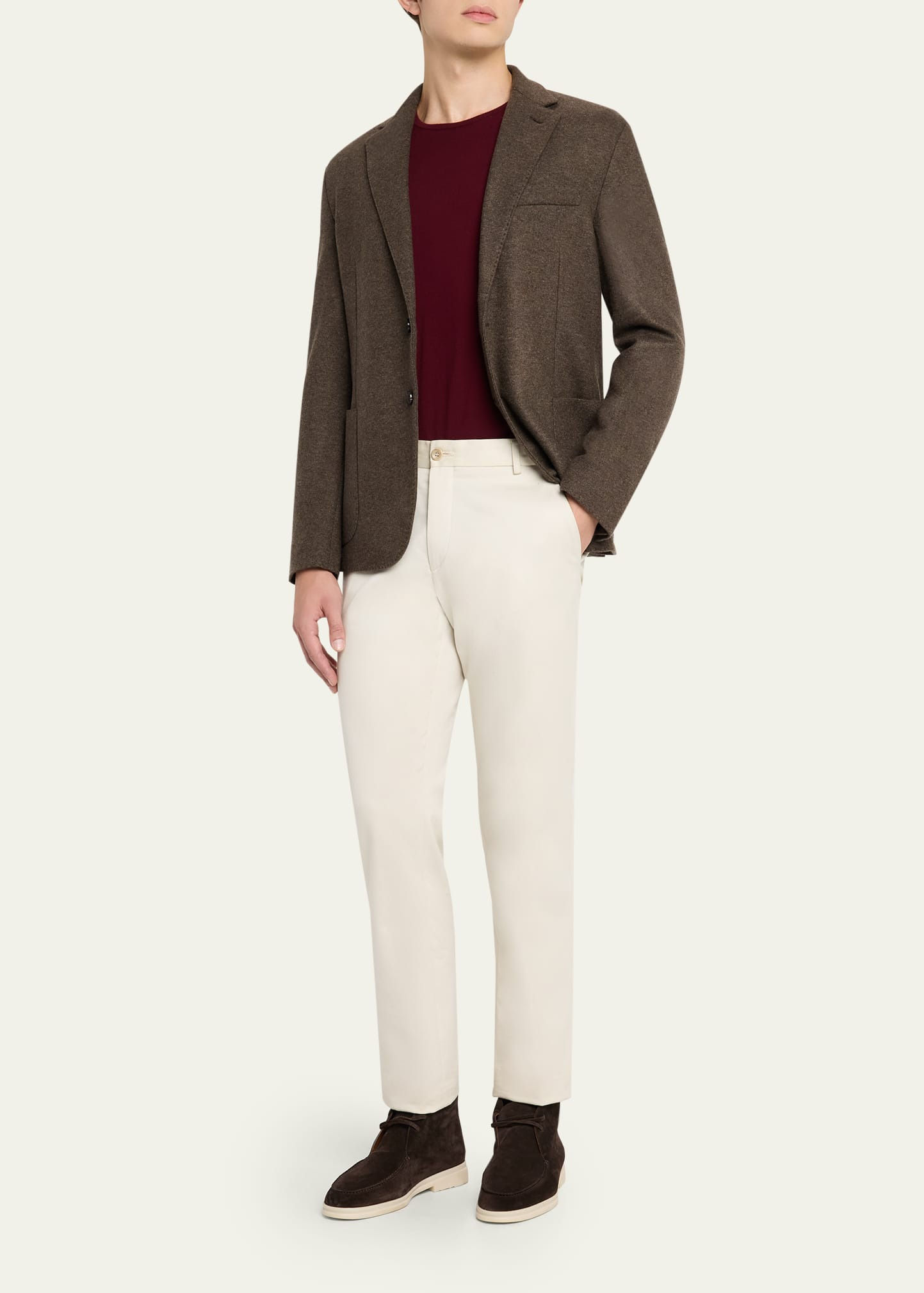 Men's Cashmere Single-Breasted Sweater Jacket - 2