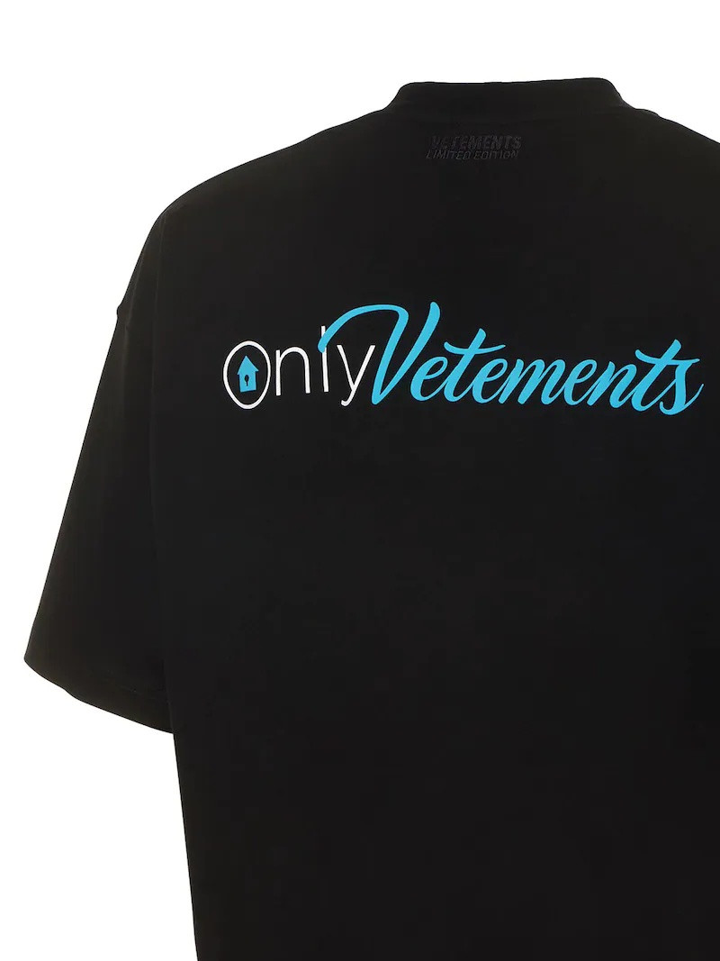 Only Vetements print cotton t-shirt 4
