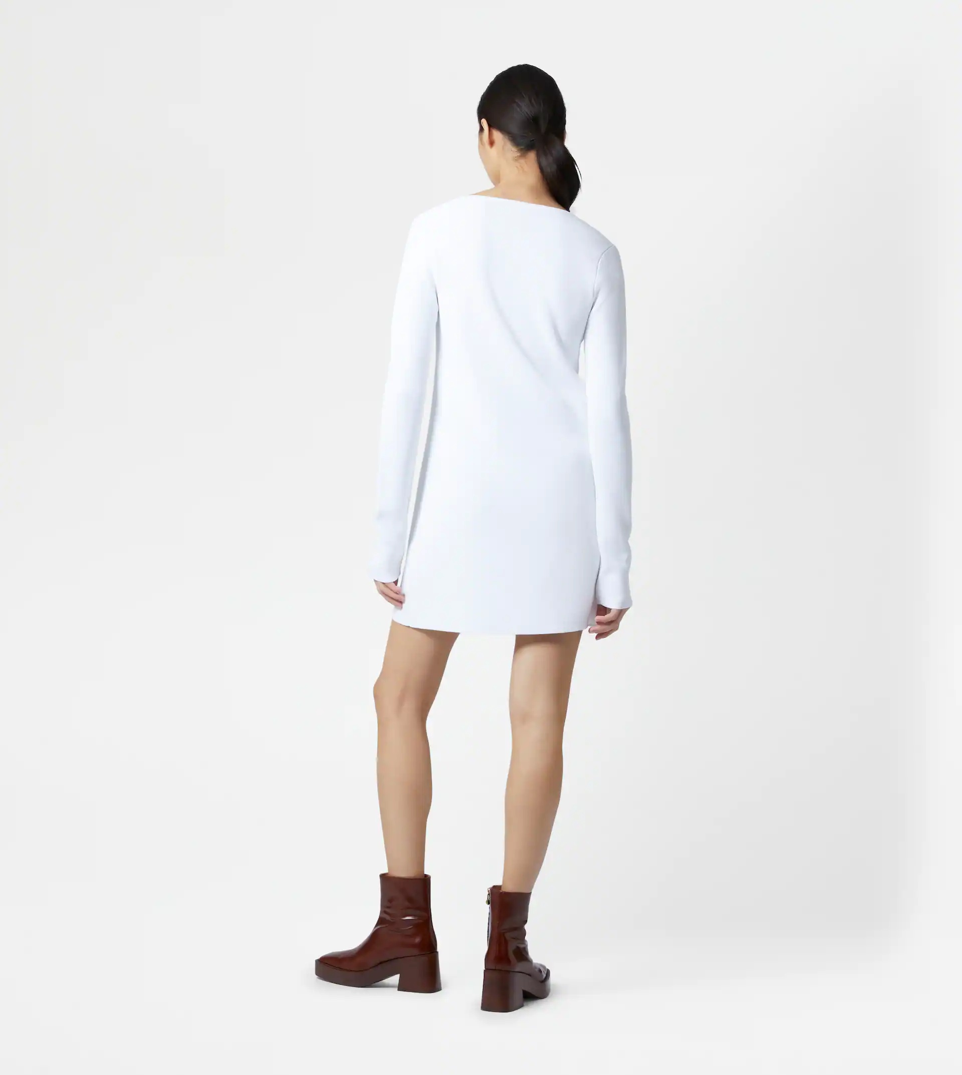 KNIT DRESS - WHITE - 3