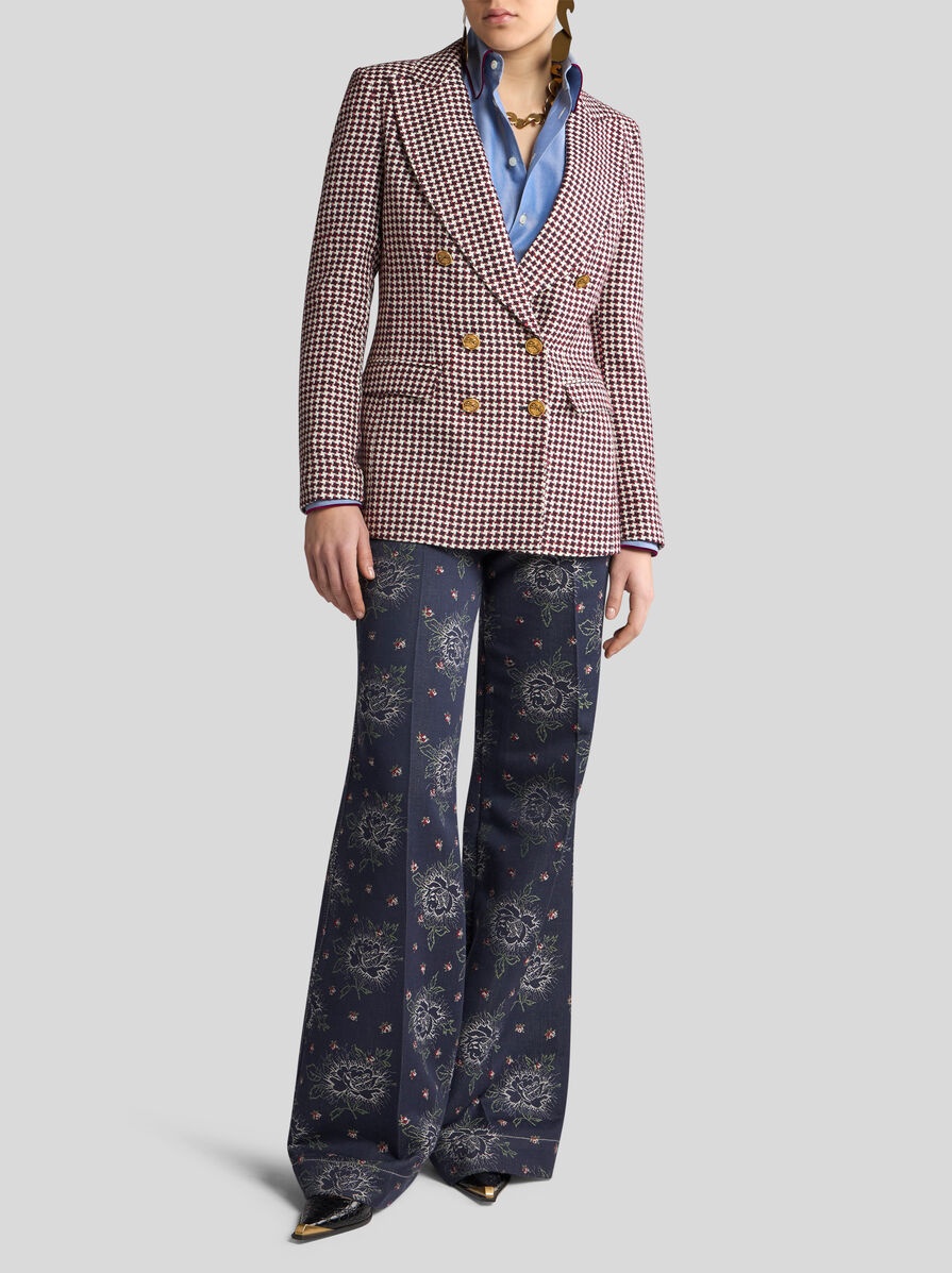 DOUBLE-BREASTED HOUNDSTOOTH JACKET - 4