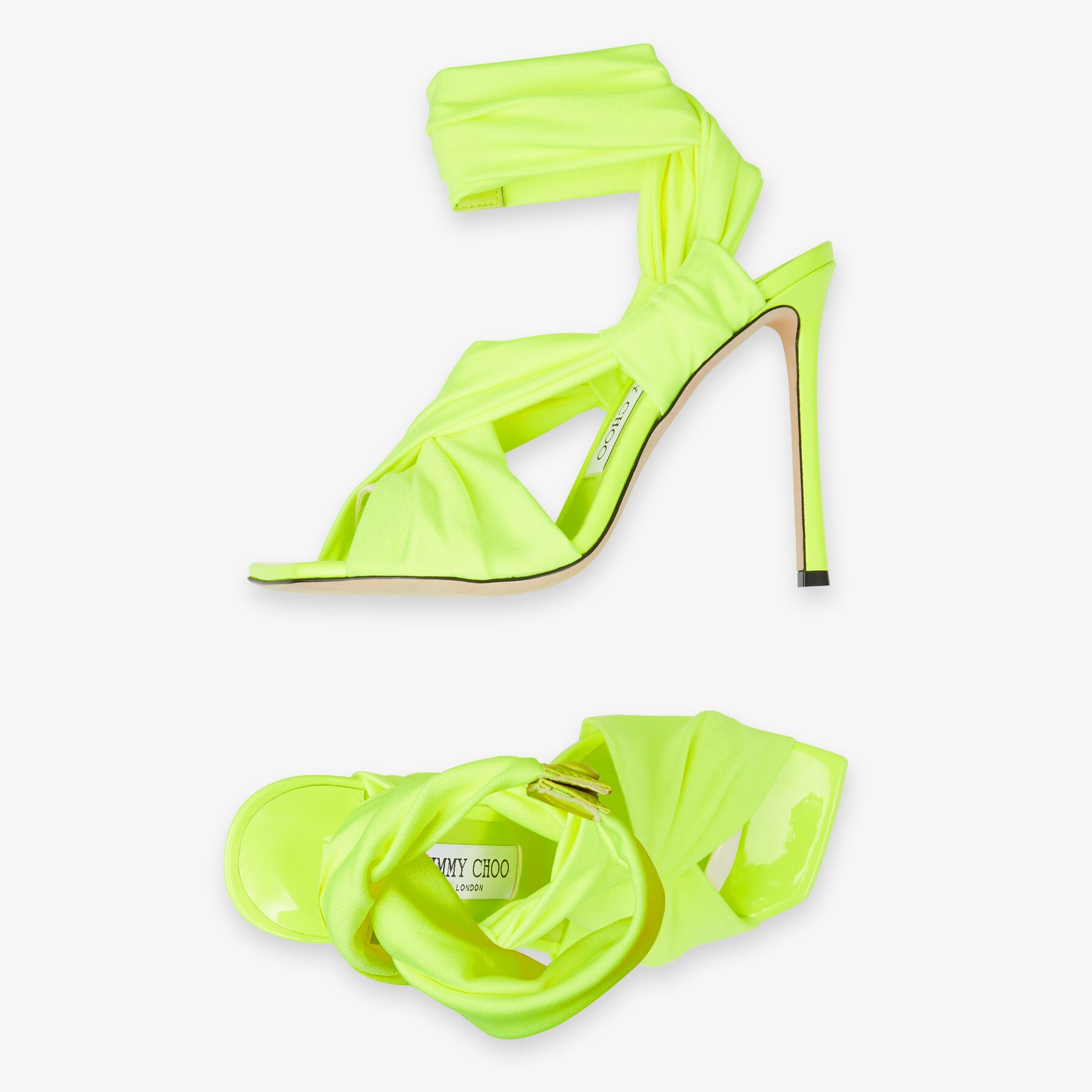 Neoma 110
Neon Apple Green Glossy Jersey Sandals - 6