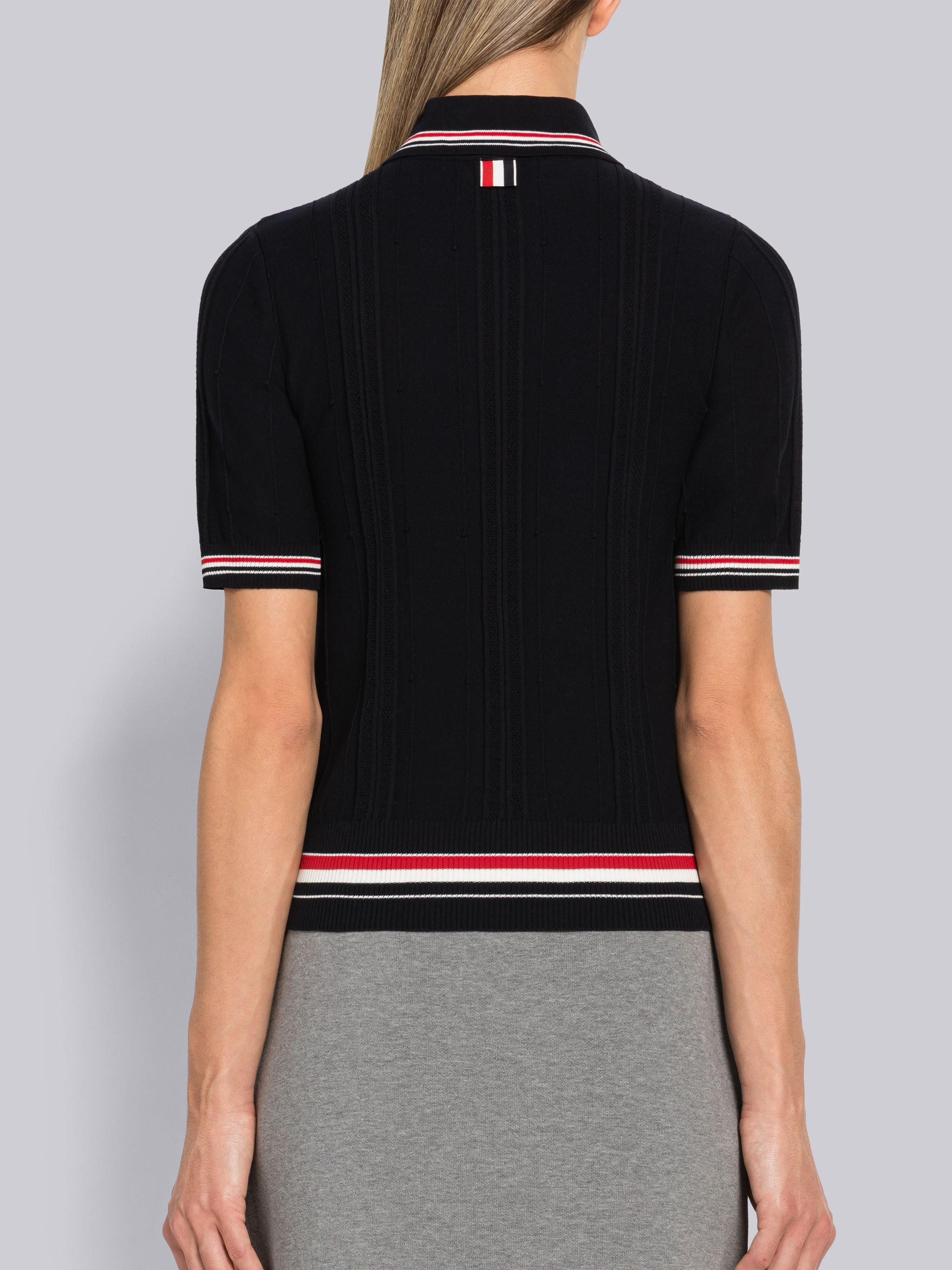 High Twist Cotton Cricket Stripe Polo - 3