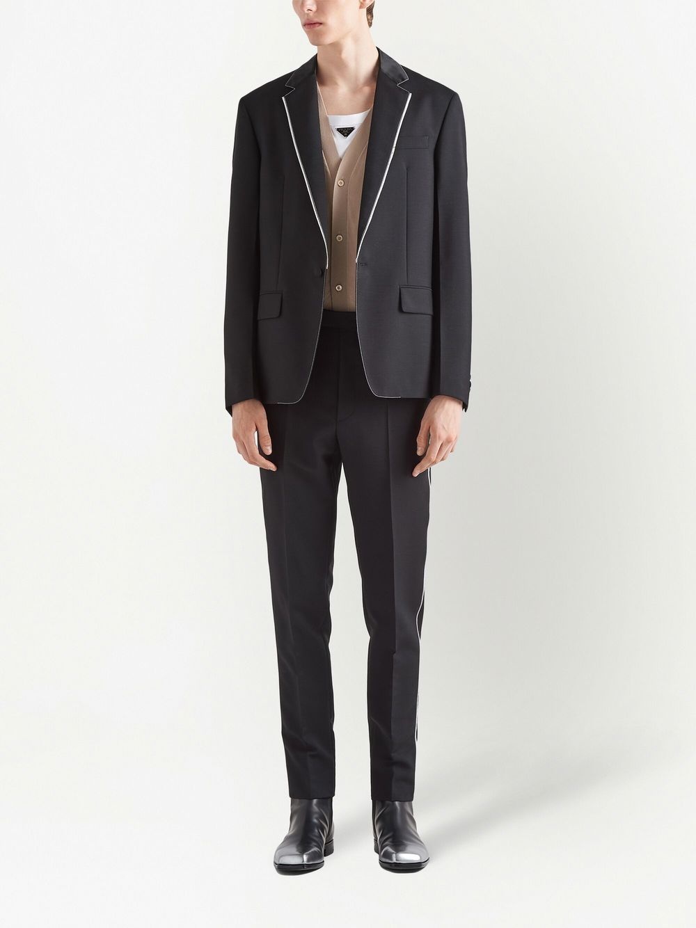 single-breasted mohair wool jacket - 2