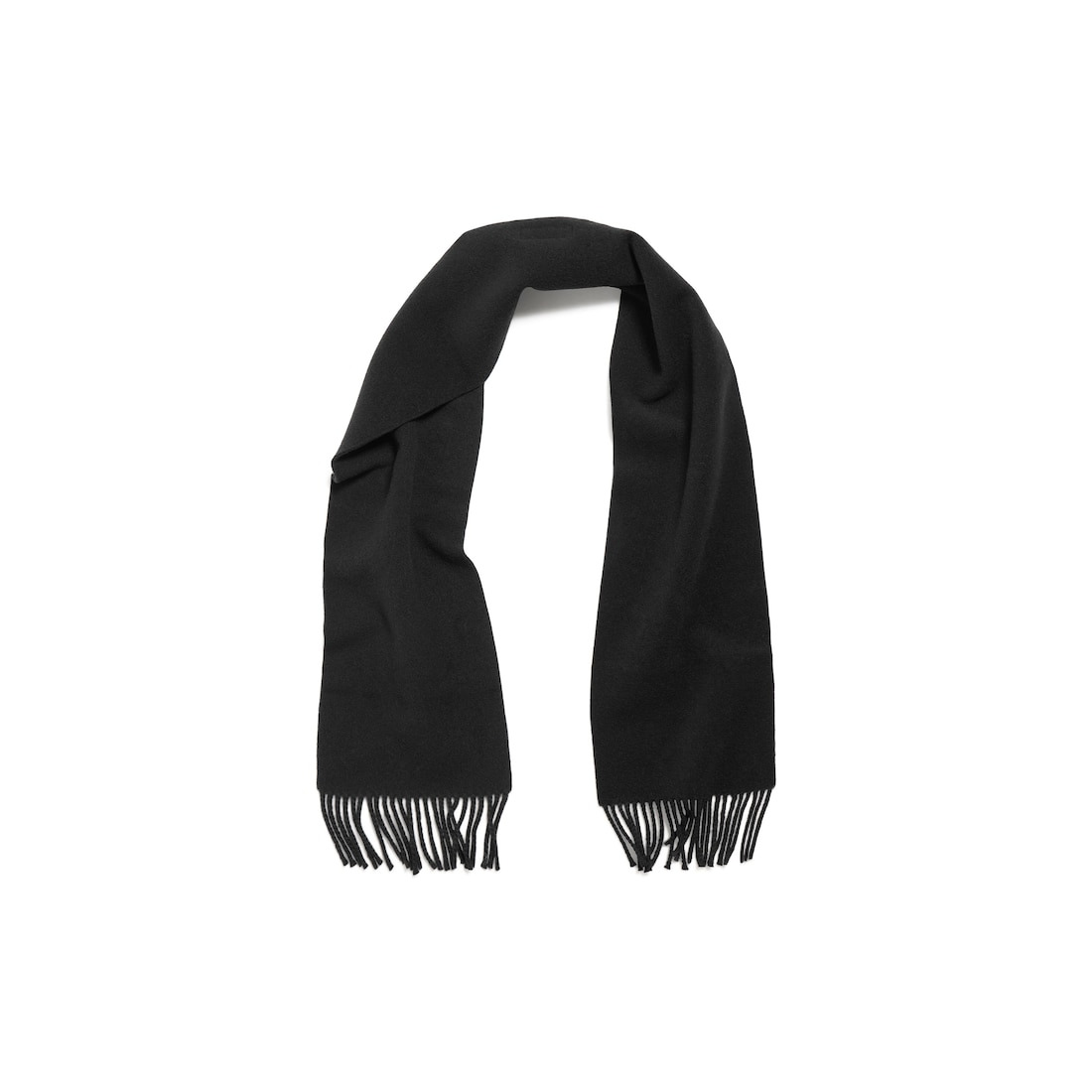 Men's Fringe Scarf in Black - 2