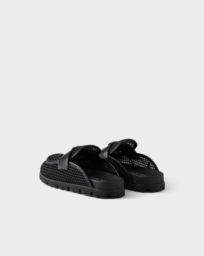 Mesh fabric mules 4