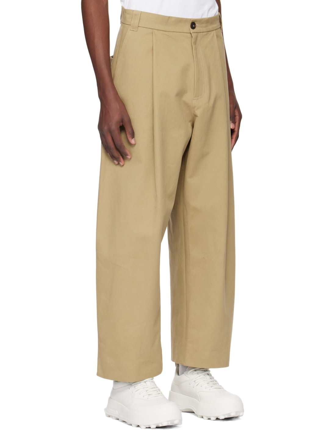 Beige Sorte Trousers - 2