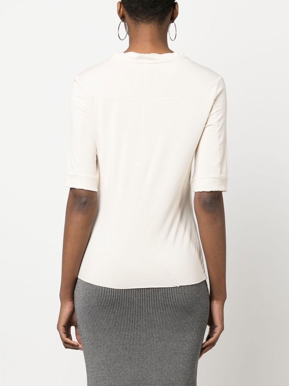 decorative-stitching T-shirt - 4