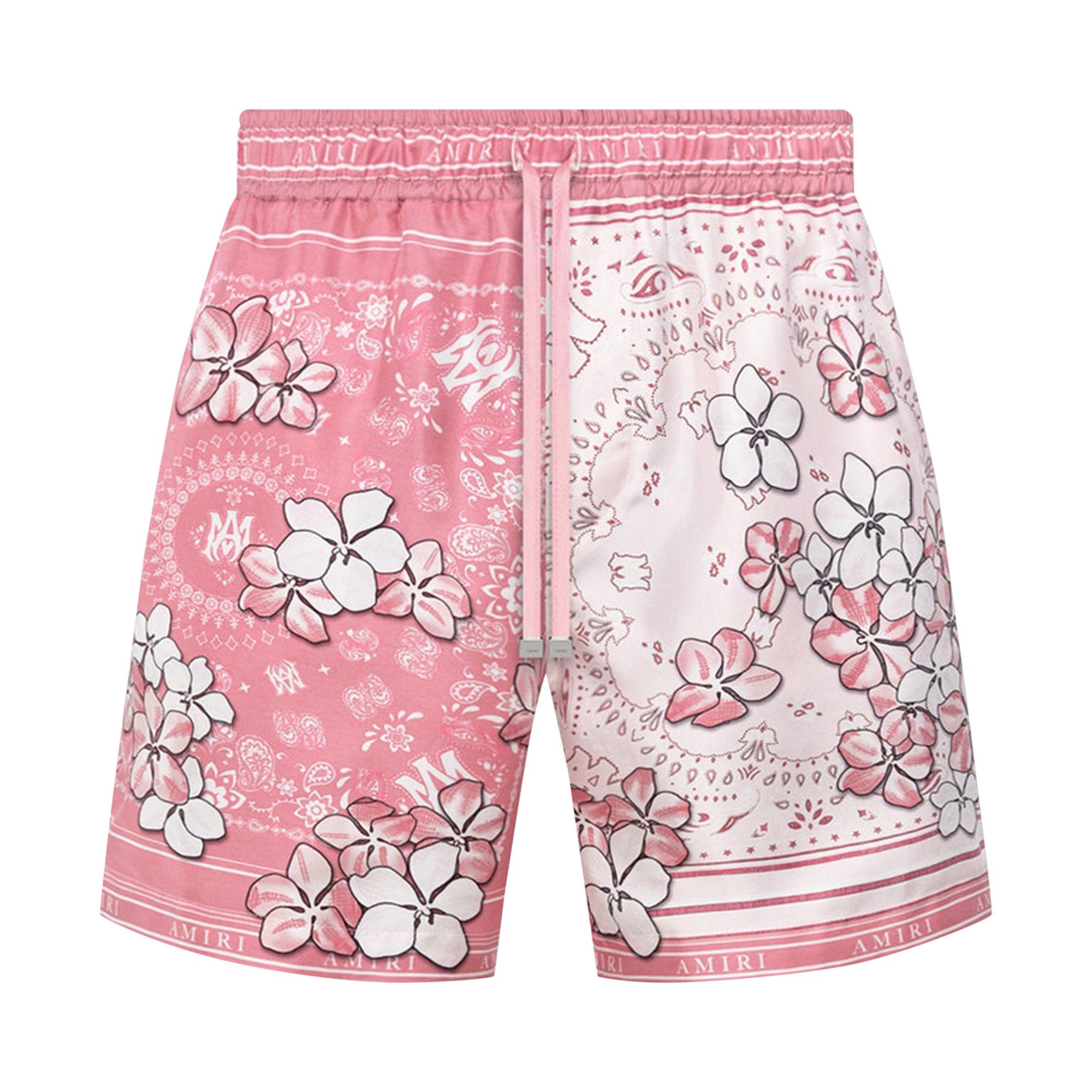 Amiri Bandana Floral Short 'Flamingo Pink' - 1