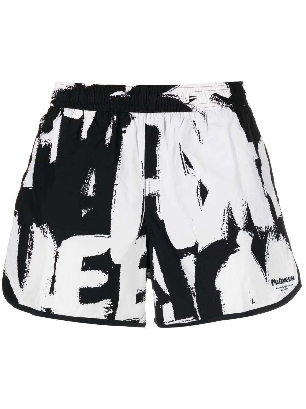 Graffiti-print swim shorts - 1