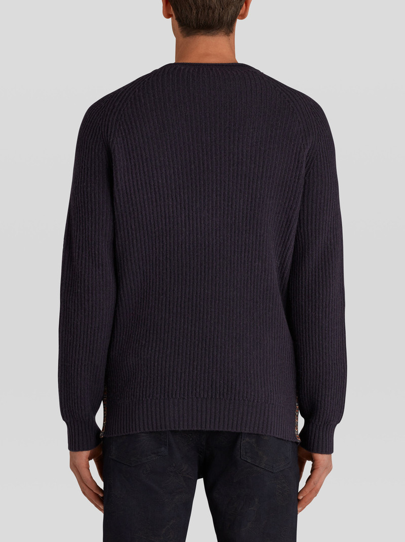VIRGIN WOOL JUMPER WITH JERSEY TAPE 4