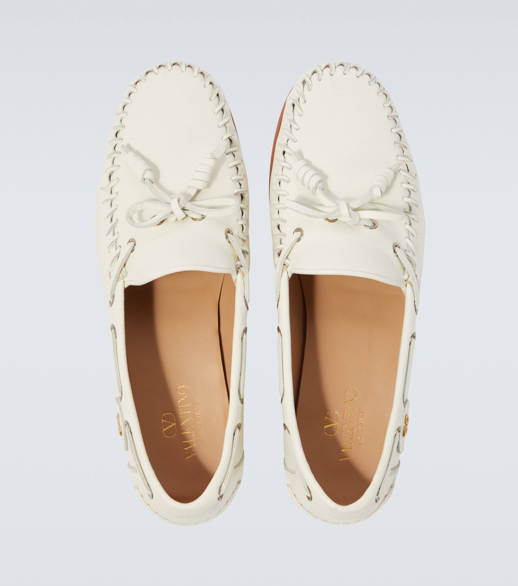 Leather boat shoes - 4