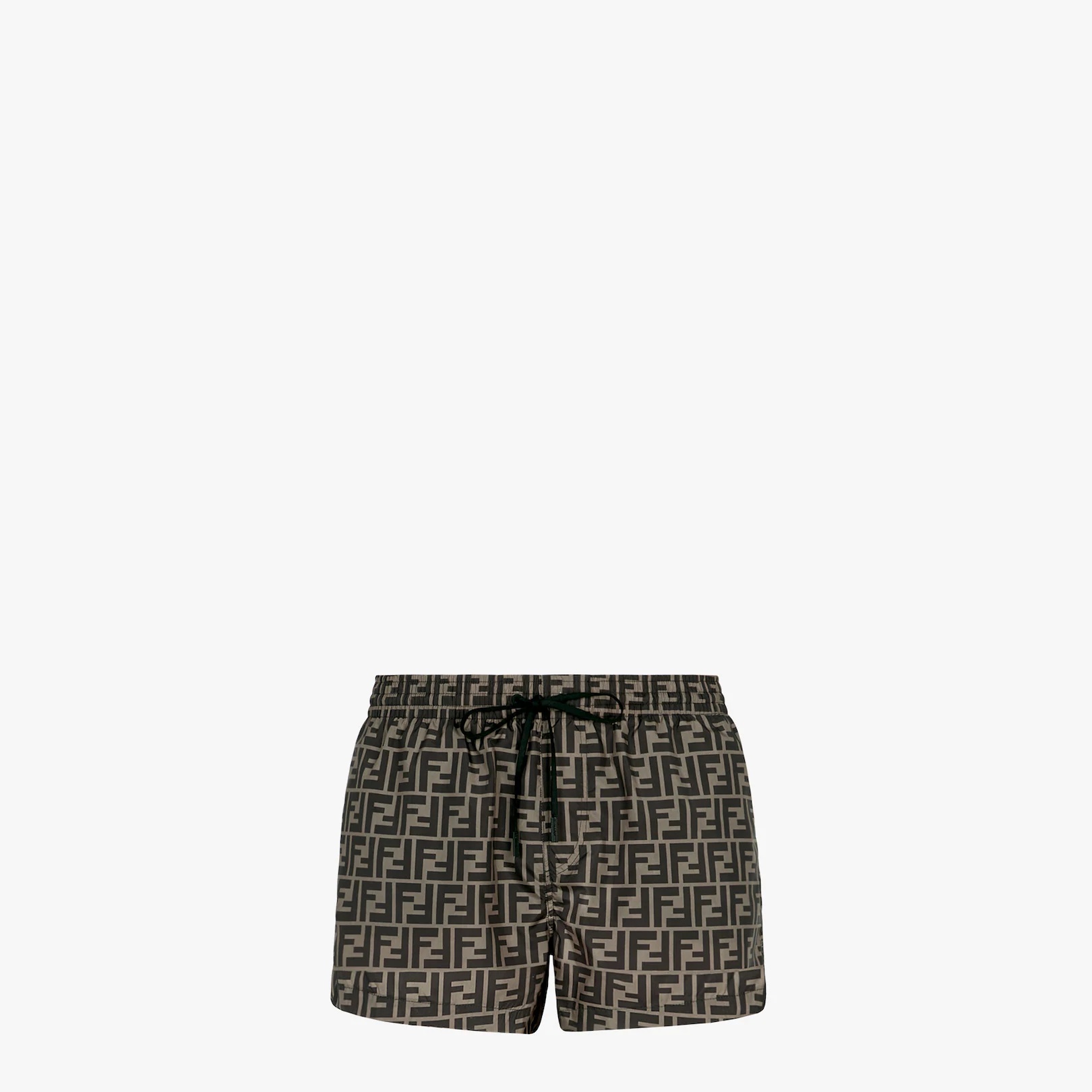 Brown fabric shorts - 1