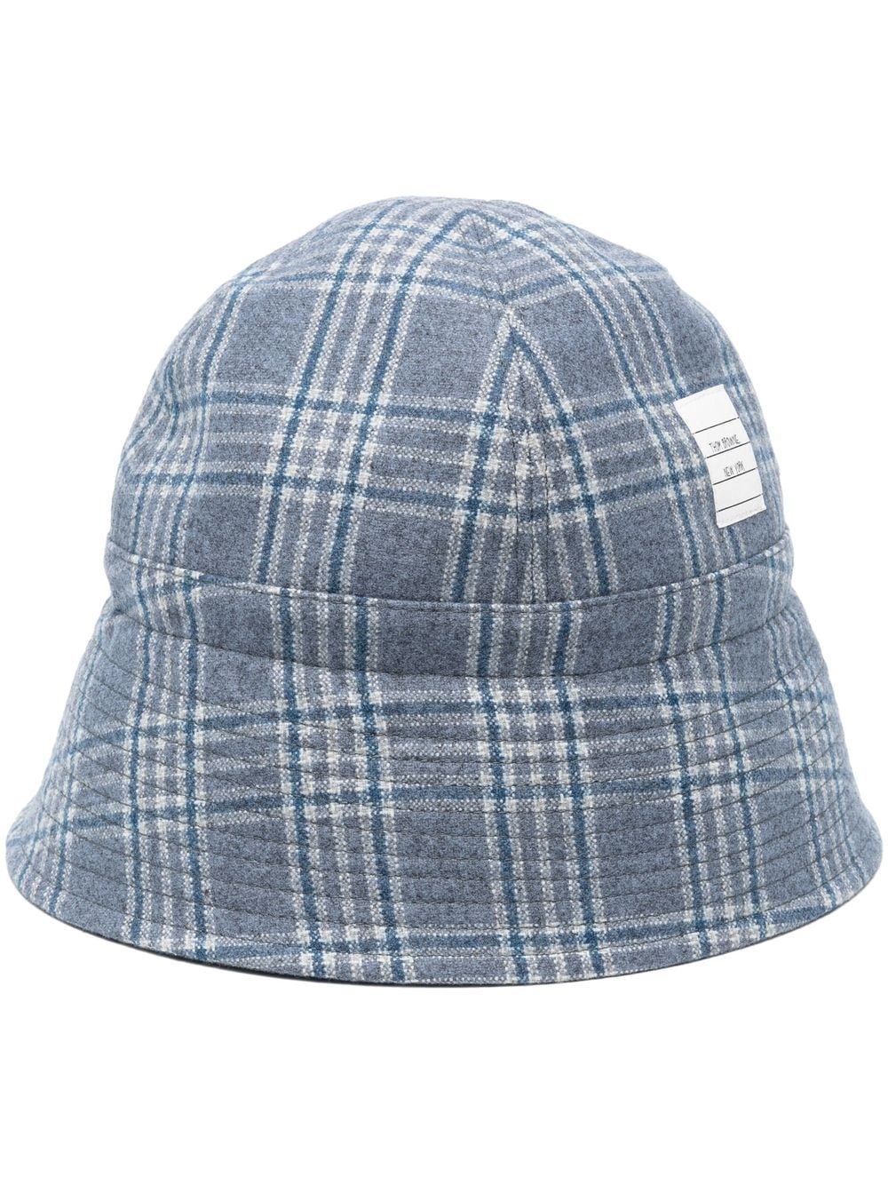 Thom Browne flannel-check turn back bucket hat | REVERSIBLE