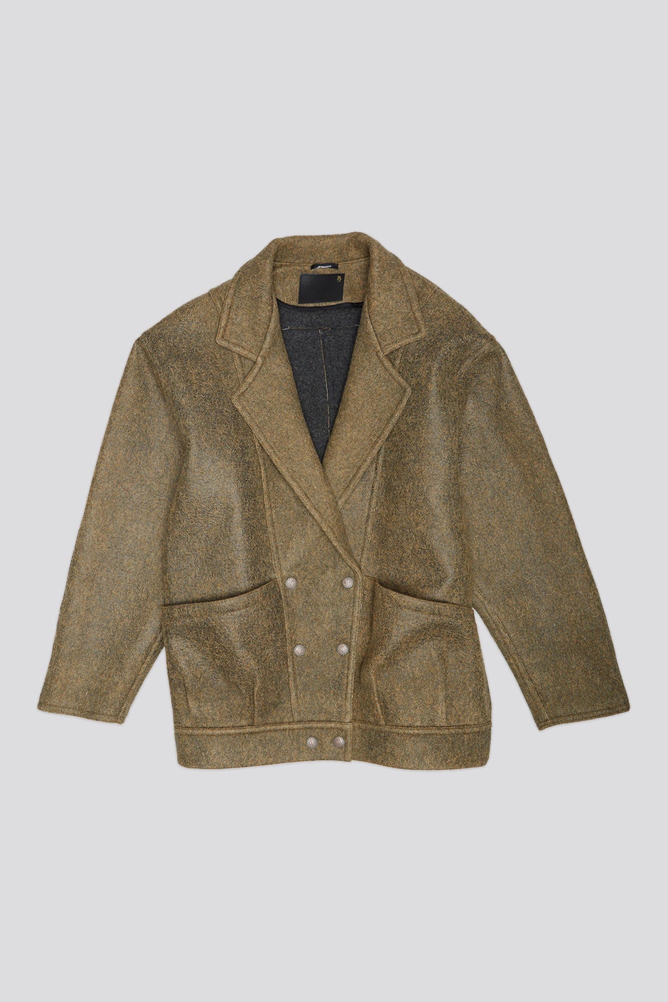 DOUBLE BREASTED JACKET - COATED WOOL - R13 - 1