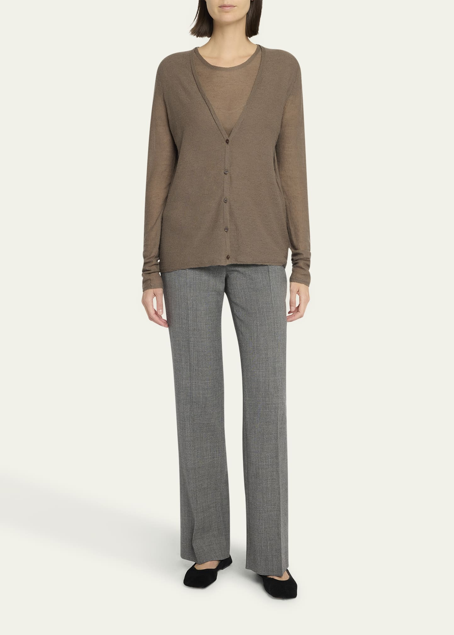 Kasem V-Neck Fine Cashmere Cardigan - 2