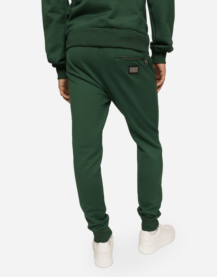 Jersey jogging pants with branded tag - 4