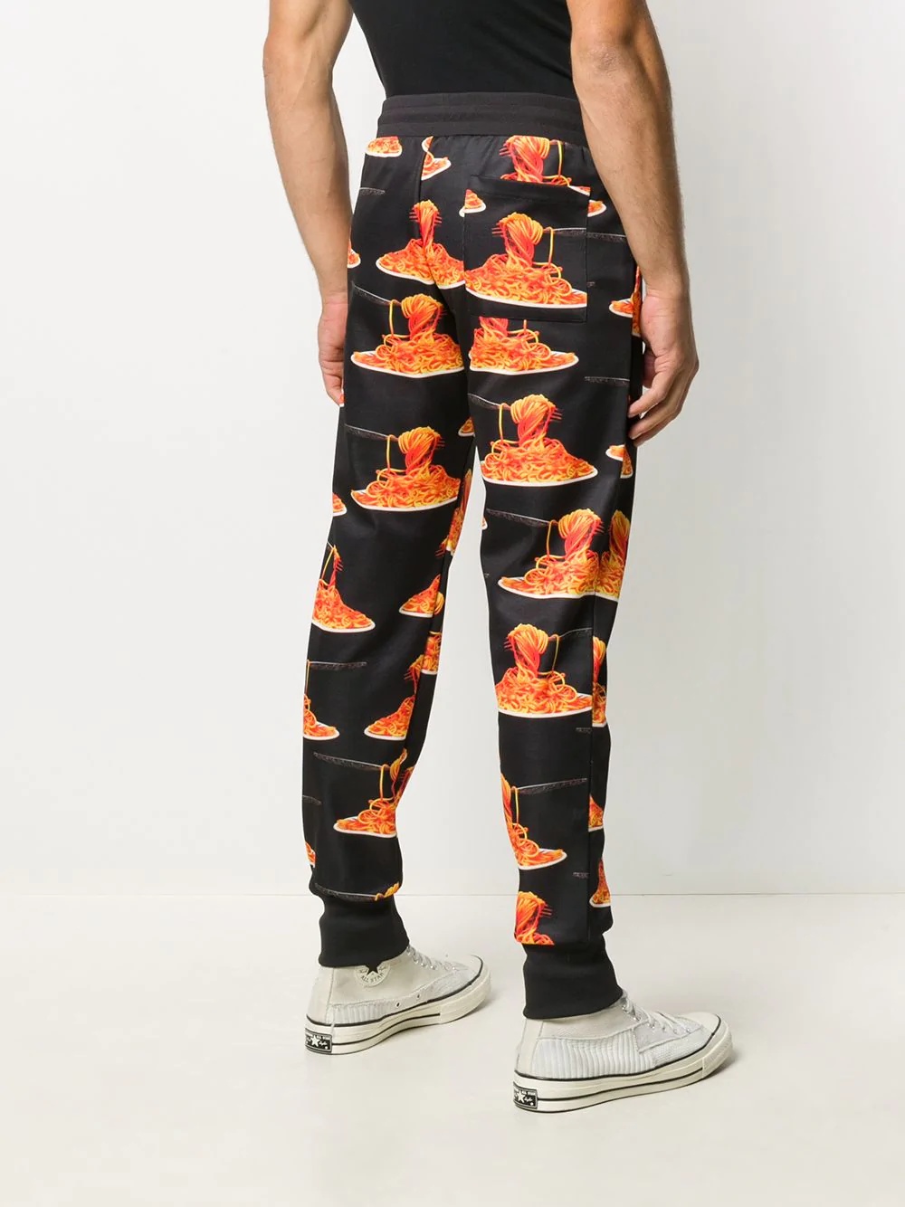 spaghetti print joggers - 4