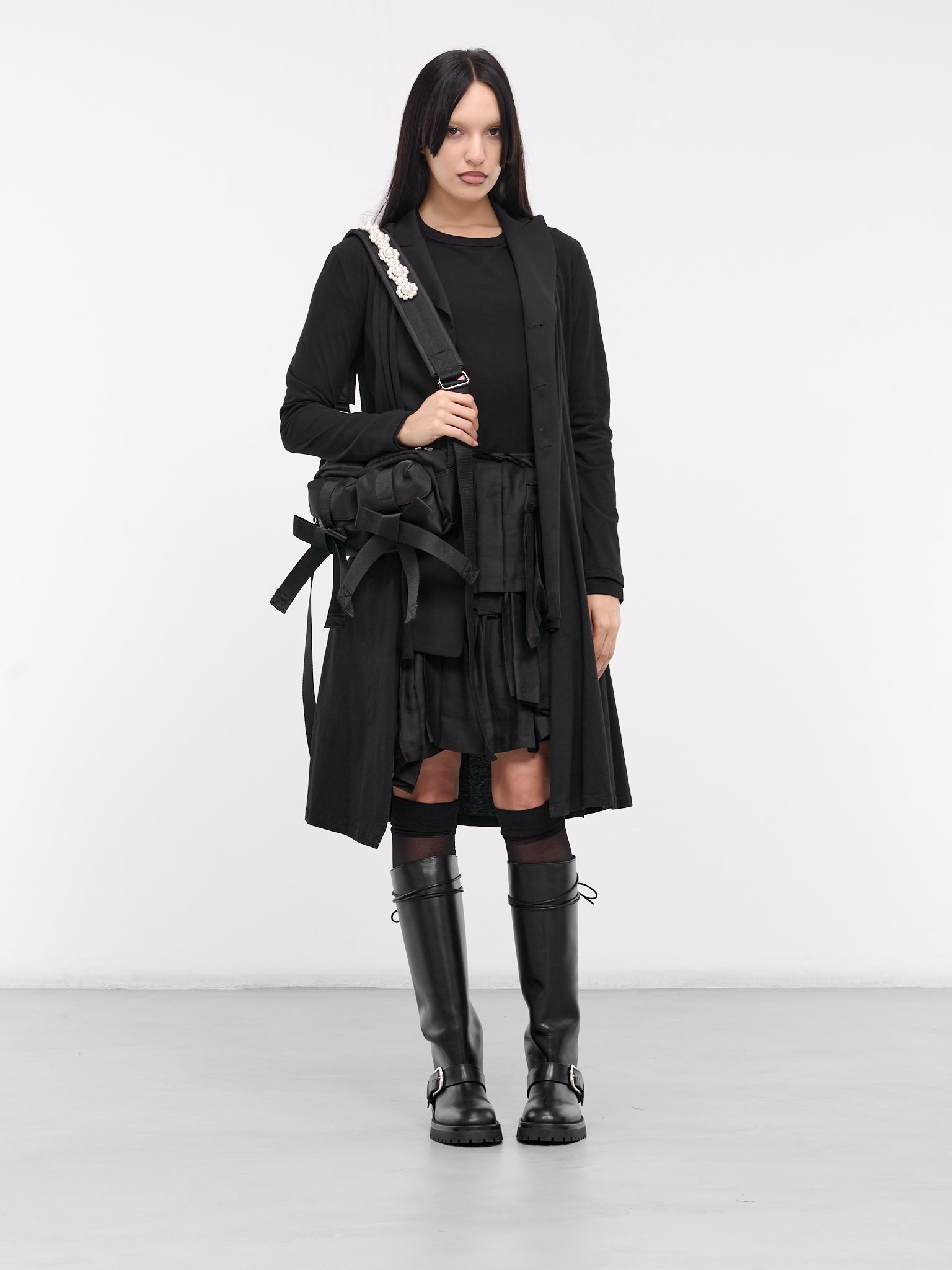 Gabardine Combination Long Jacket - 6