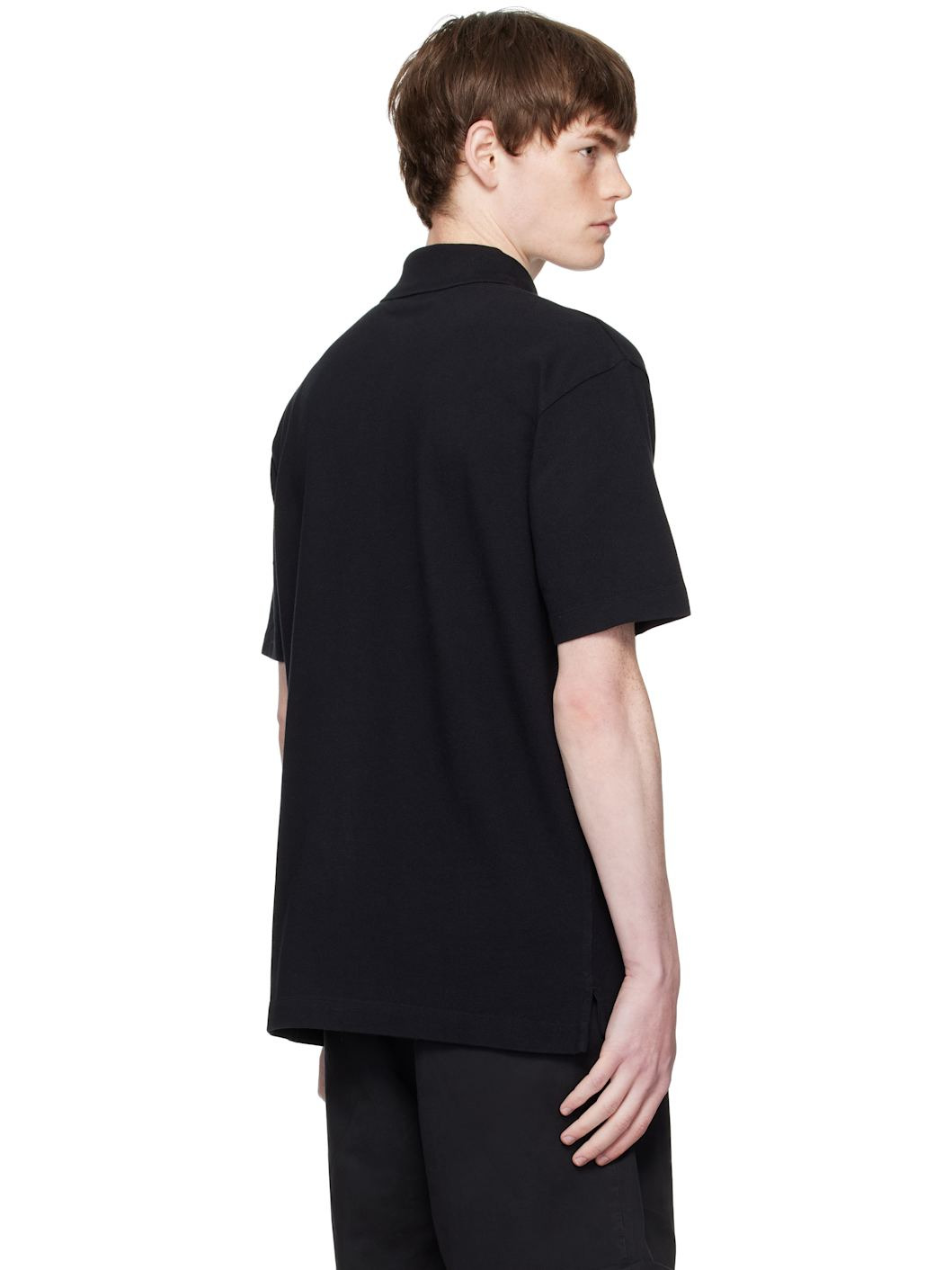 Black Bold Fox Head Patch Comfort Polo - 3