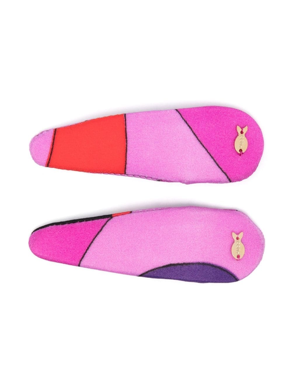 geometric-printed hair clips (set of two) - 1