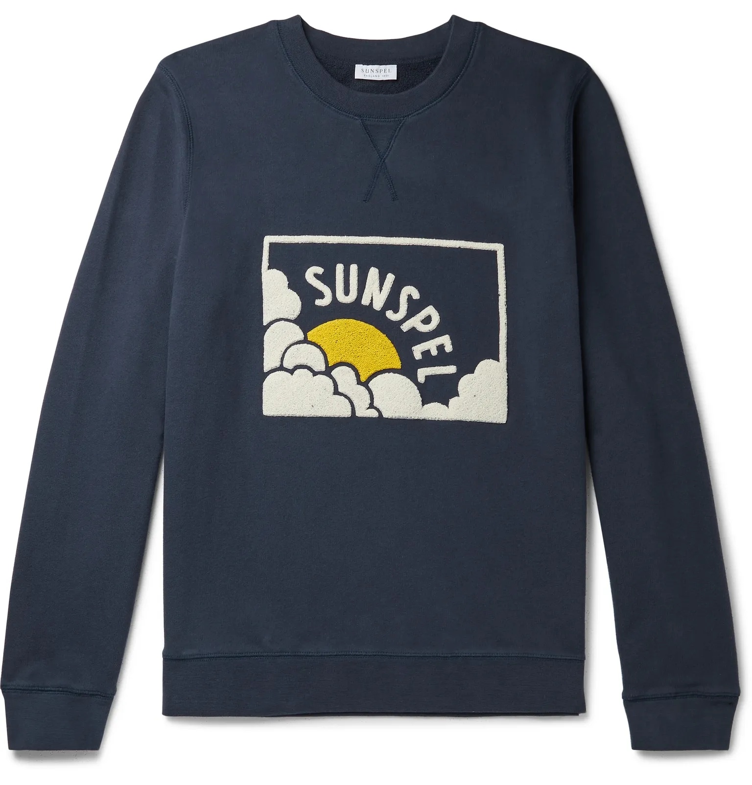 Logo-Flocked Loopback Cotton-Jersey Sweatshirt - 1